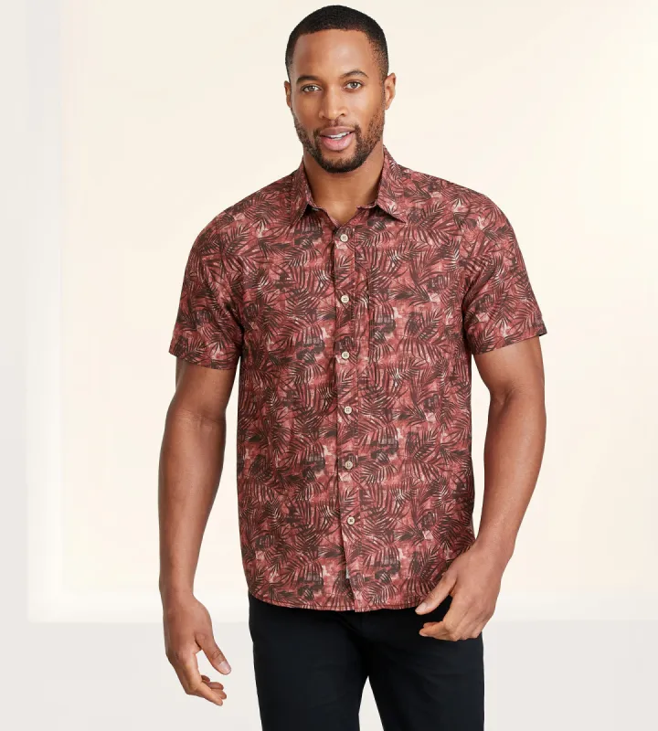 Modern Fit 360° Stretch Printed Short Sleeve Sport Shirt sold by Tip Top