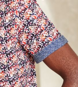 Modern Fit 360° Stretch Floral Print Soft Touch Short-Sleeve Sport Shirt sold by Tip Top