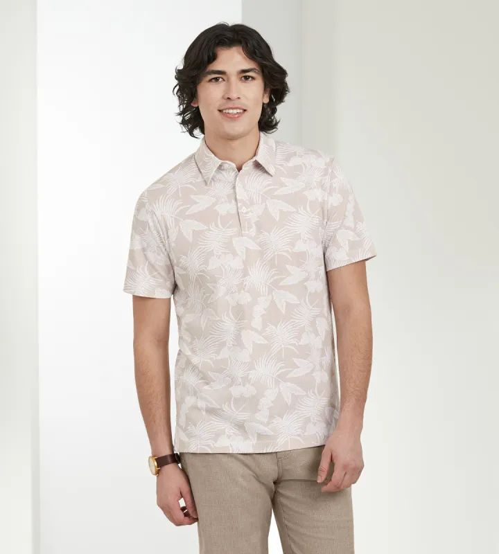 Modern Fit Short Sleeve Printed Cotton Polo sold by Tip Top