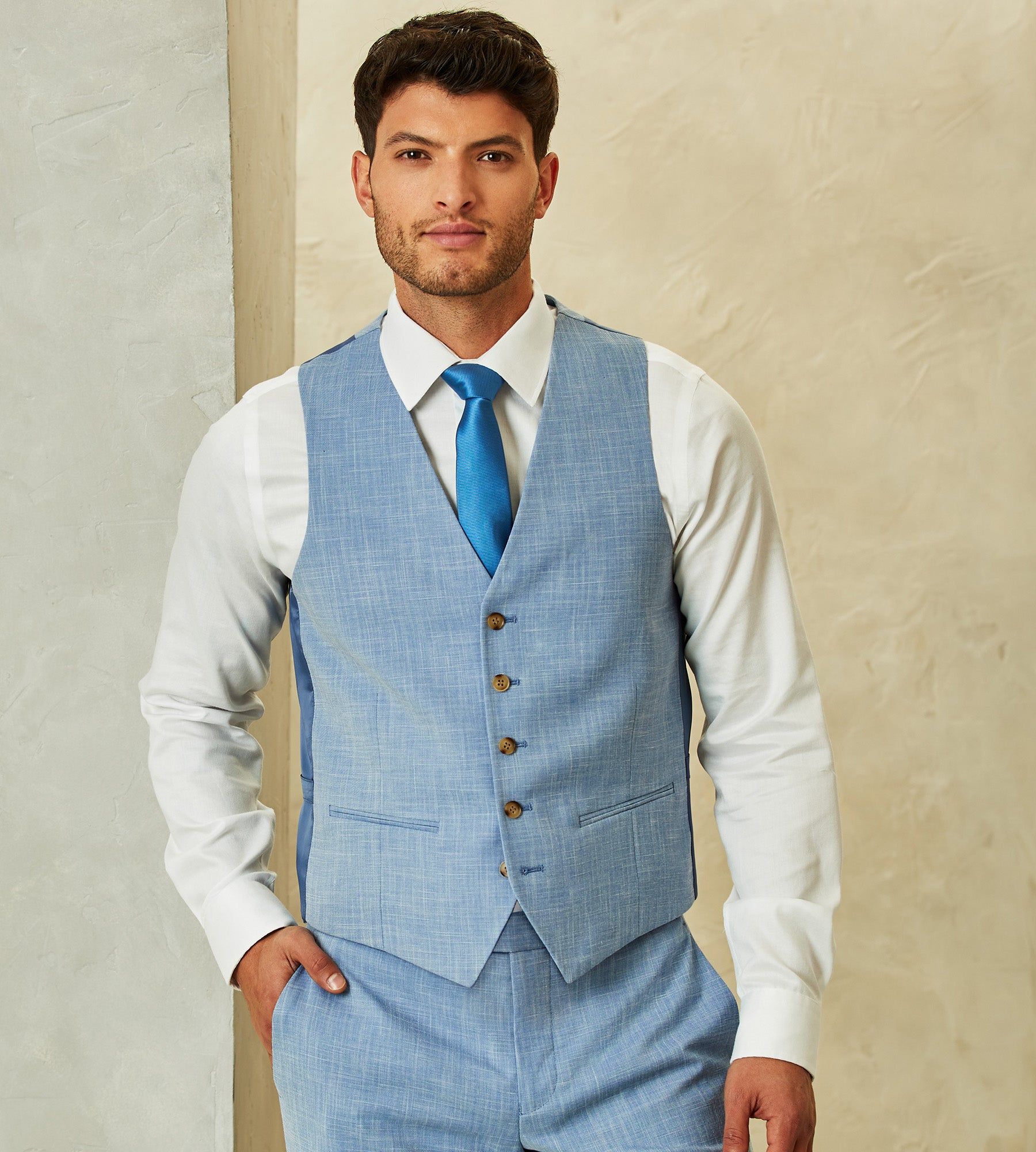 Slim Fit Solid Suit Separate Vest sold by Tip Top