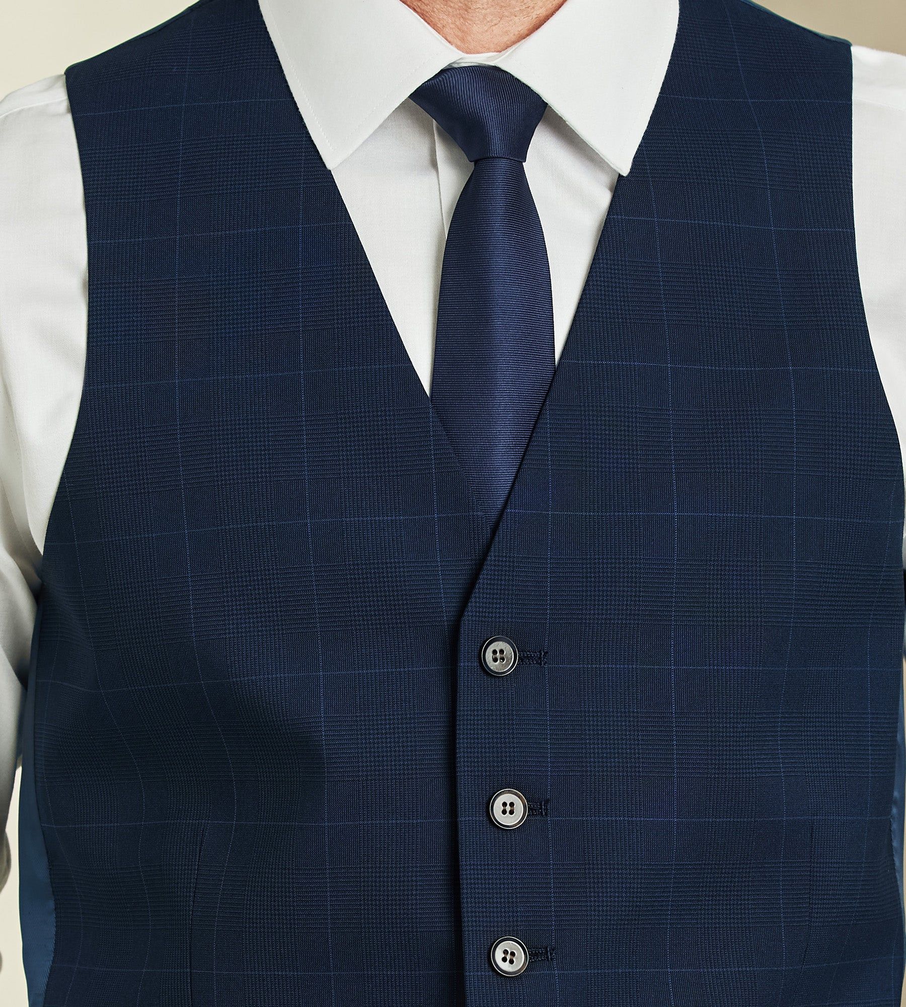 Slim Fit Check Suit Separate Vest sold by Tip Top product image thumbnail 3
