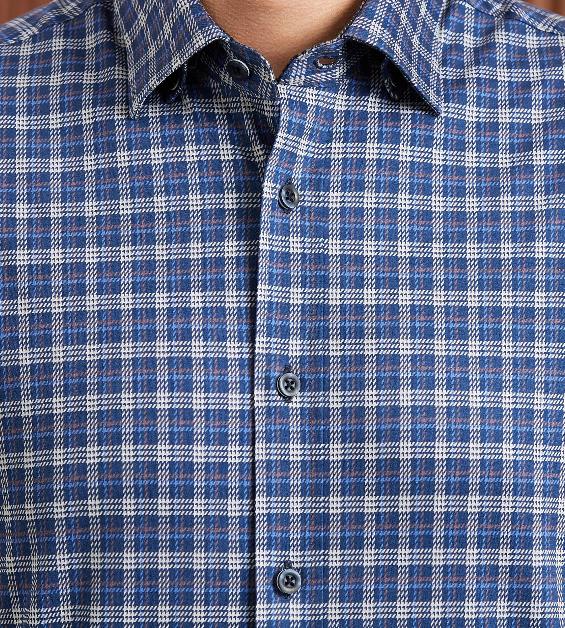 Modern Fit 360 Stretch Long Sleeve Plaid Printed Sport Shirt sold by Tip Top product image thumbnail 2