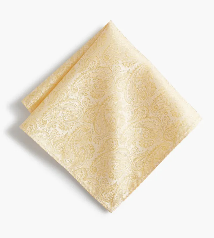Tonal Paisley Pocket Square sold by Tip Top