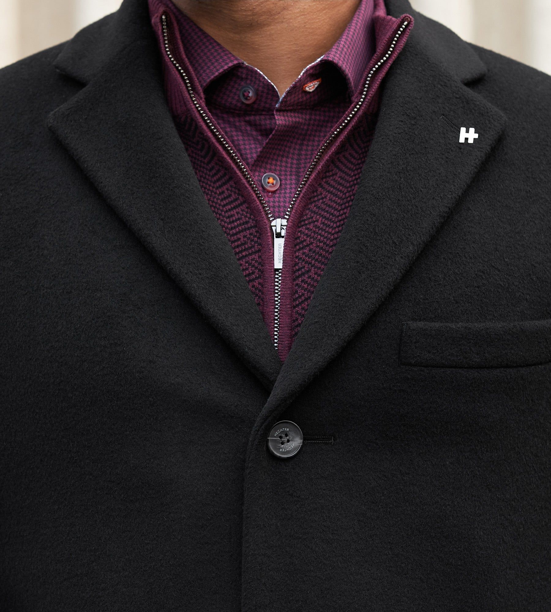 Modern Fit Water-Resistant Long Wool Coat sold by Tip Top product image thumbnail 2