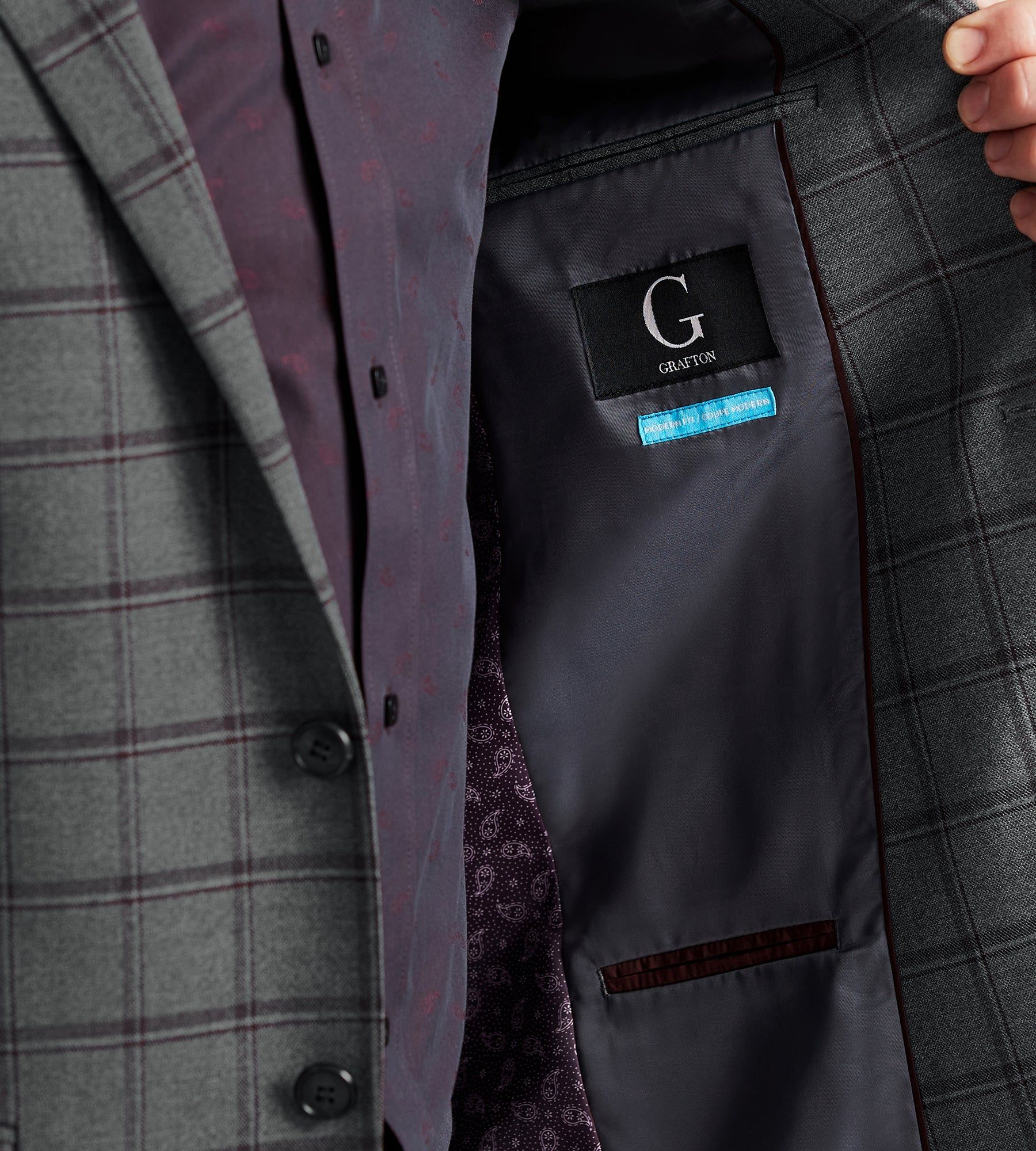 Modern Fit Stretch Check Suit sold by Tip Top product image thumbnail 3