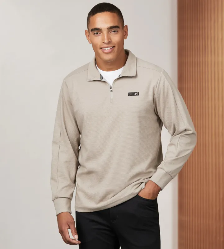 Modern Fit Long Sleeve Quarter-Zip Mock Neck made by Projek Raw