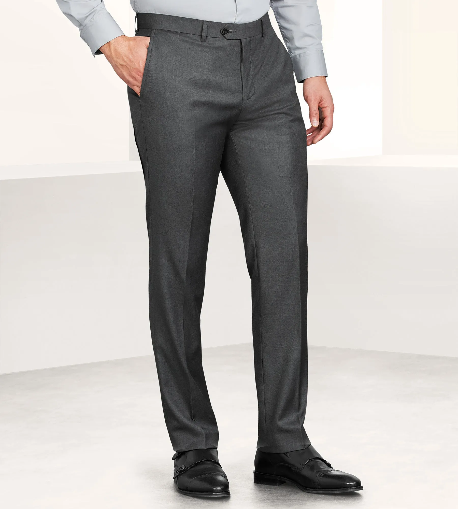 Slim Fit Solid Suit Pants sold by Tip Top product image thumbnail 5