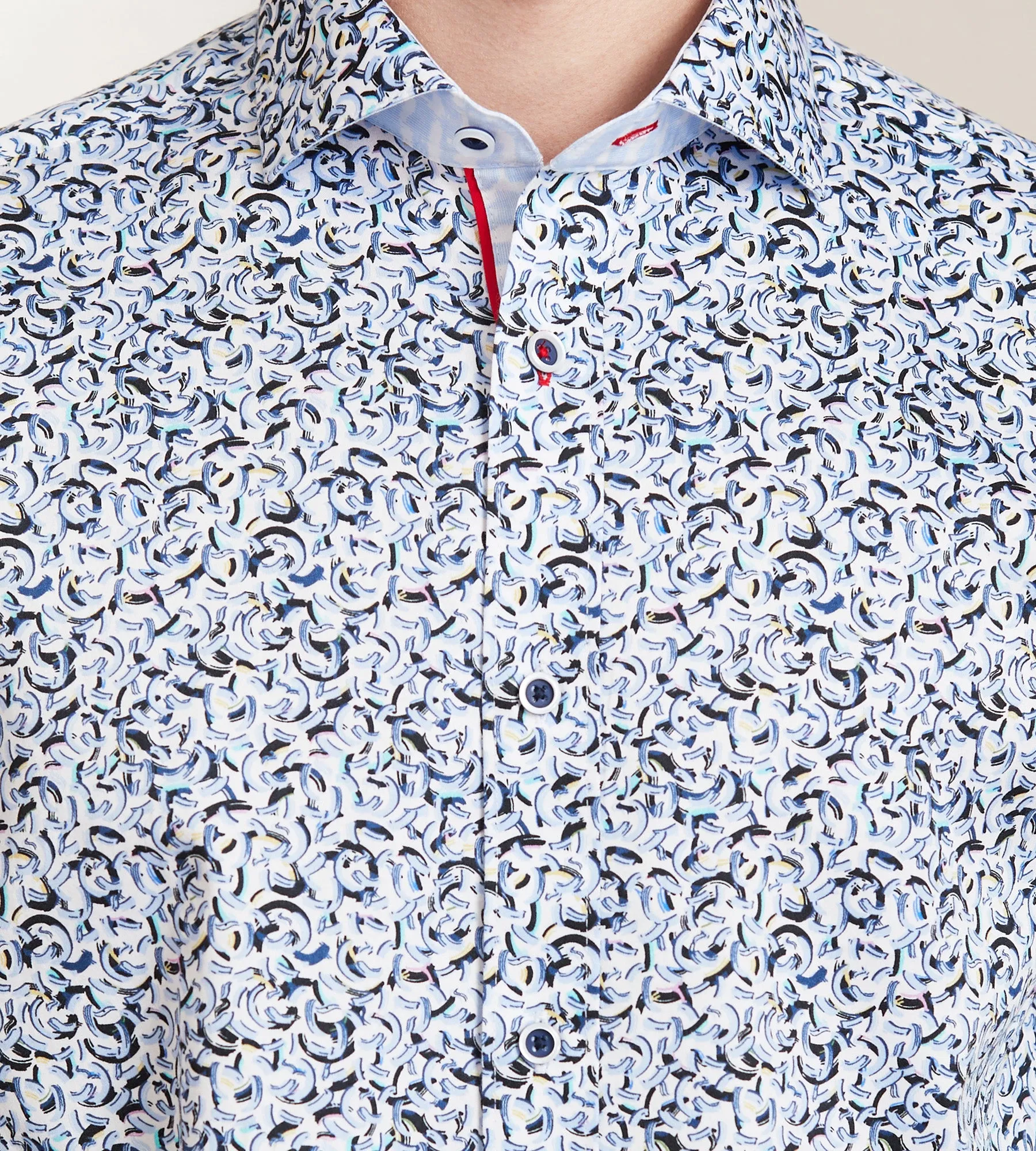 Modern Fit Long Sleeve Water Colour Print Sport Shirt sold by Tip Top product image thumbnail 2