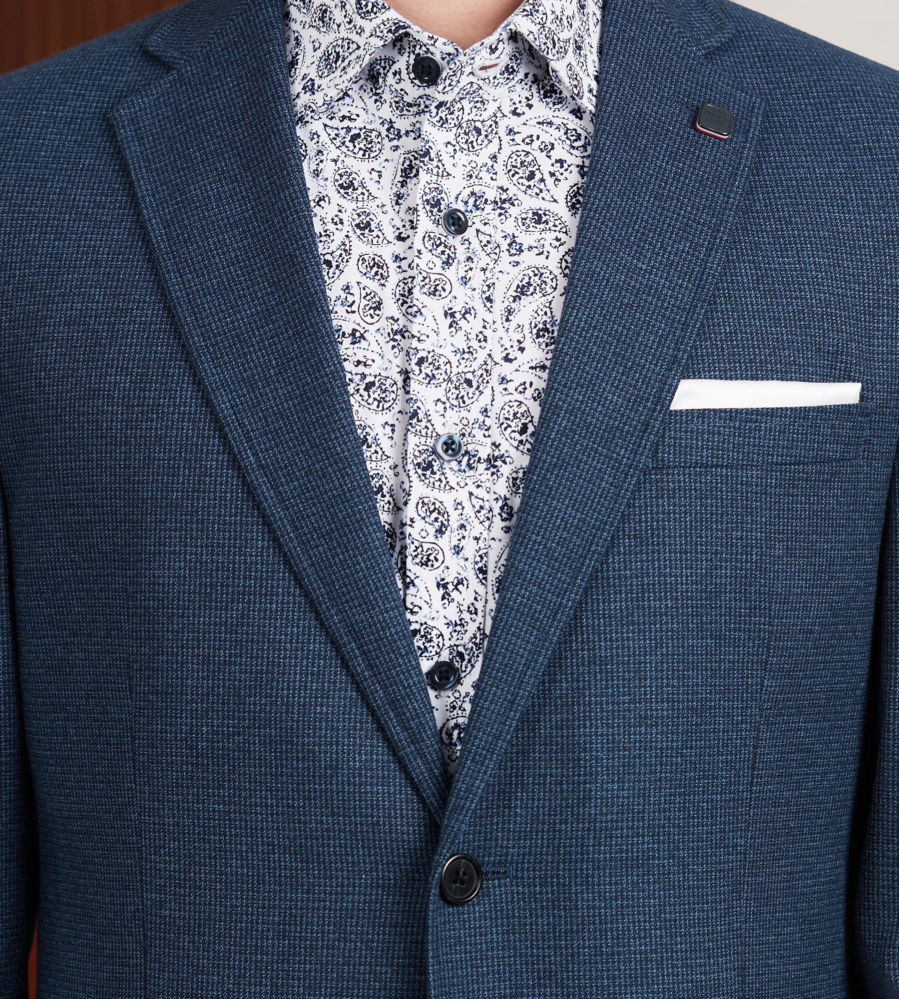 Modern Fit Woven Mini Check Sport Jacket sold by Tip Top product image thumbnail 2