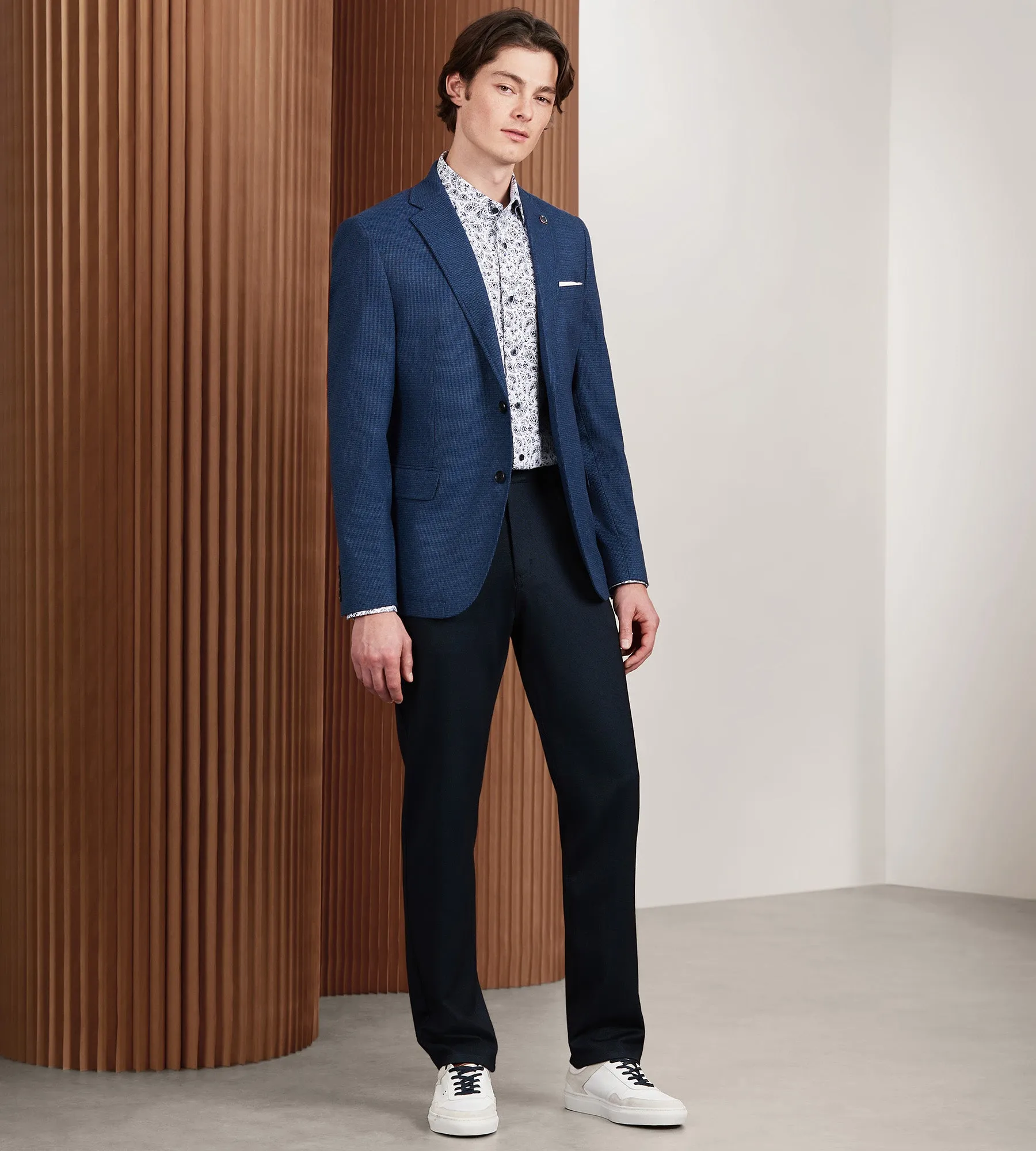 Modern Fit Woven Mini Check Sport Jacket sold by Tip Top product image thumbnail 4