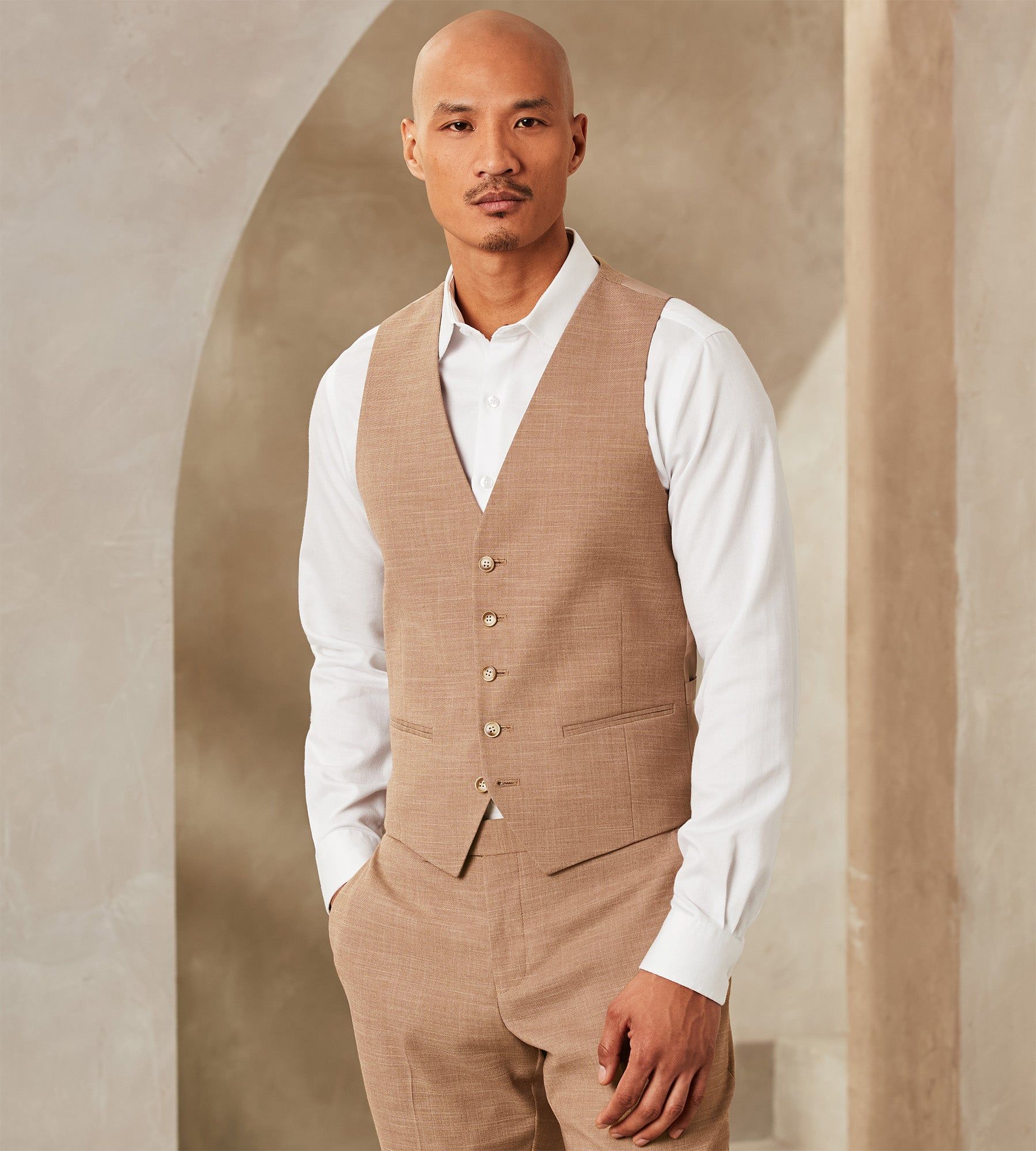 Slim Fit Suit Separate Vest sold by Tip Top