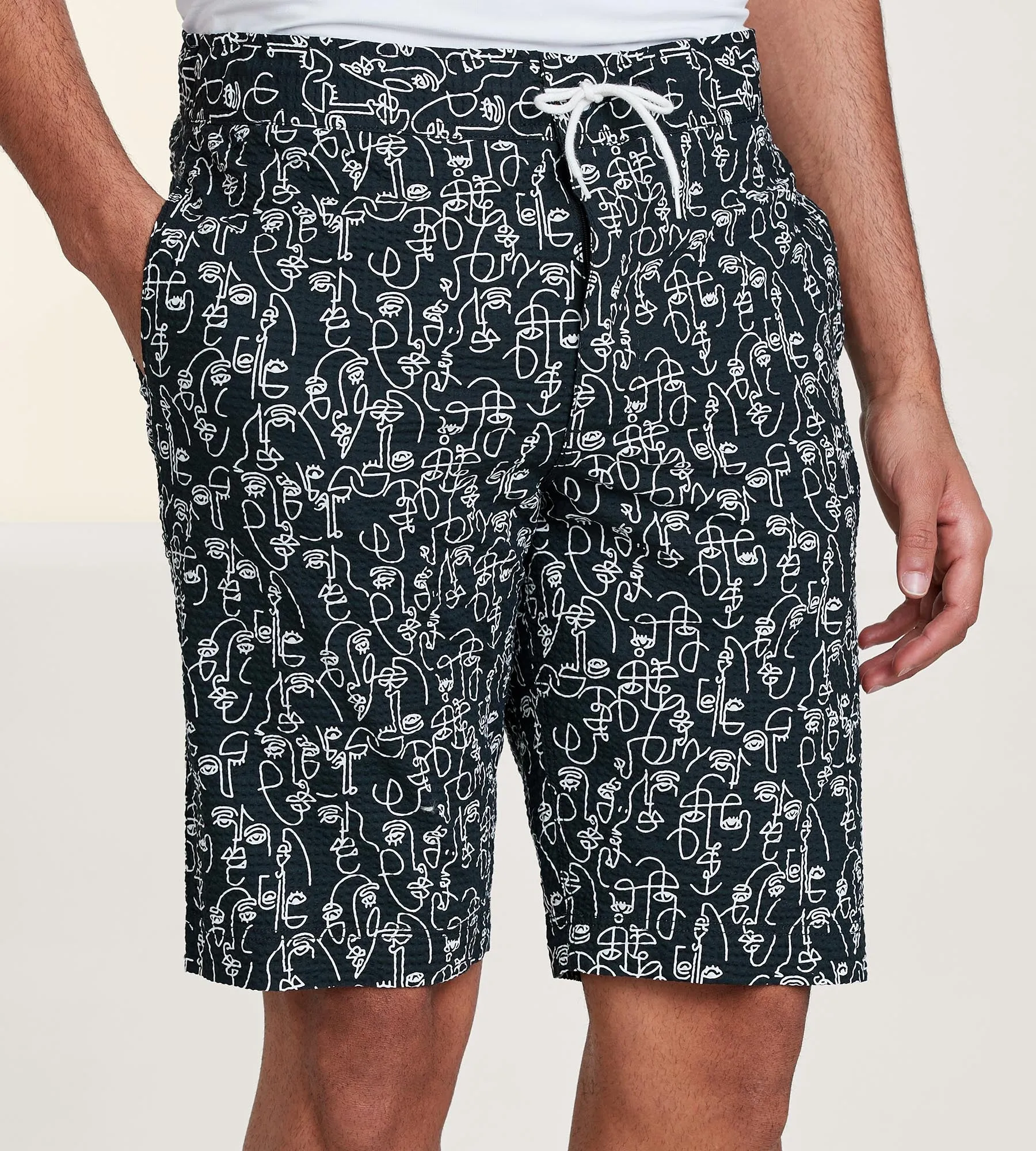 Modern Fit Textured Printed Shorts sold by Tip Top