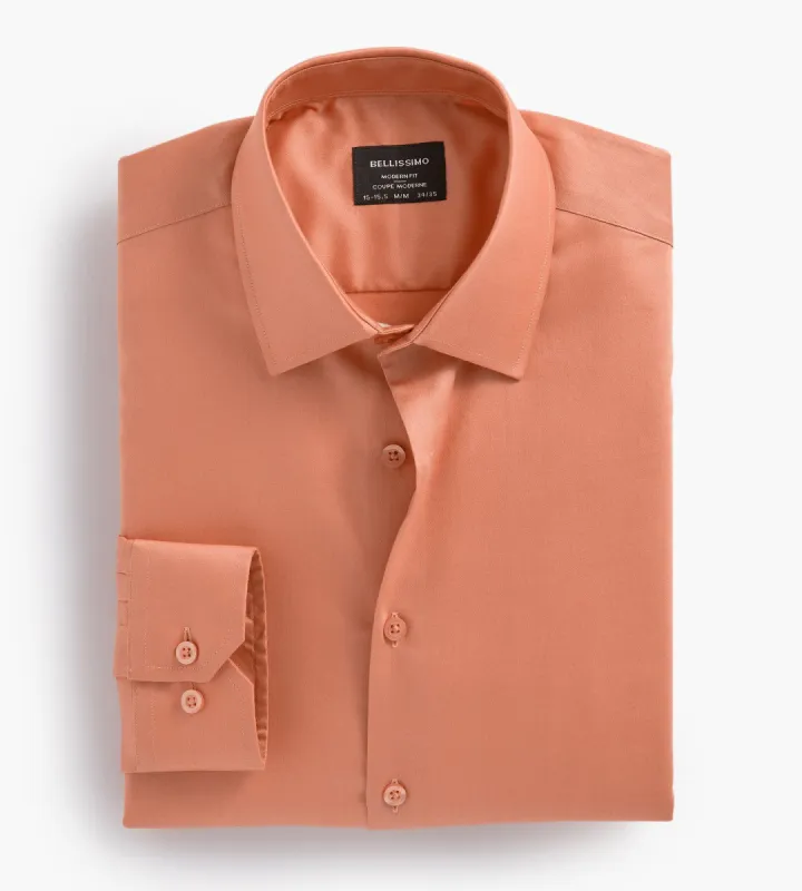 Modern Fit Non-Iron Sateen Dress Shirt sold by Tip Top