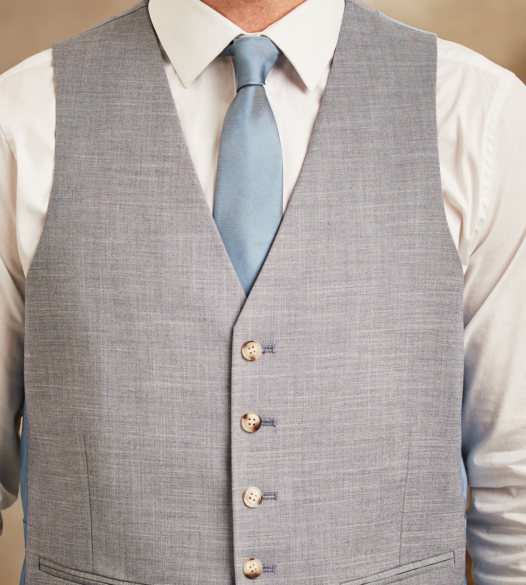 Slim Fit Solid Suit Separate Vest sold by Tip Top product image thumbnail 3