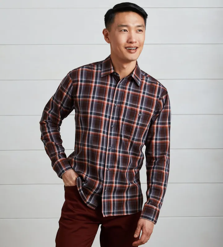 Modern Fit Long Sleeve Soft Touch Plaid Sport Shirt sold by Tip Top