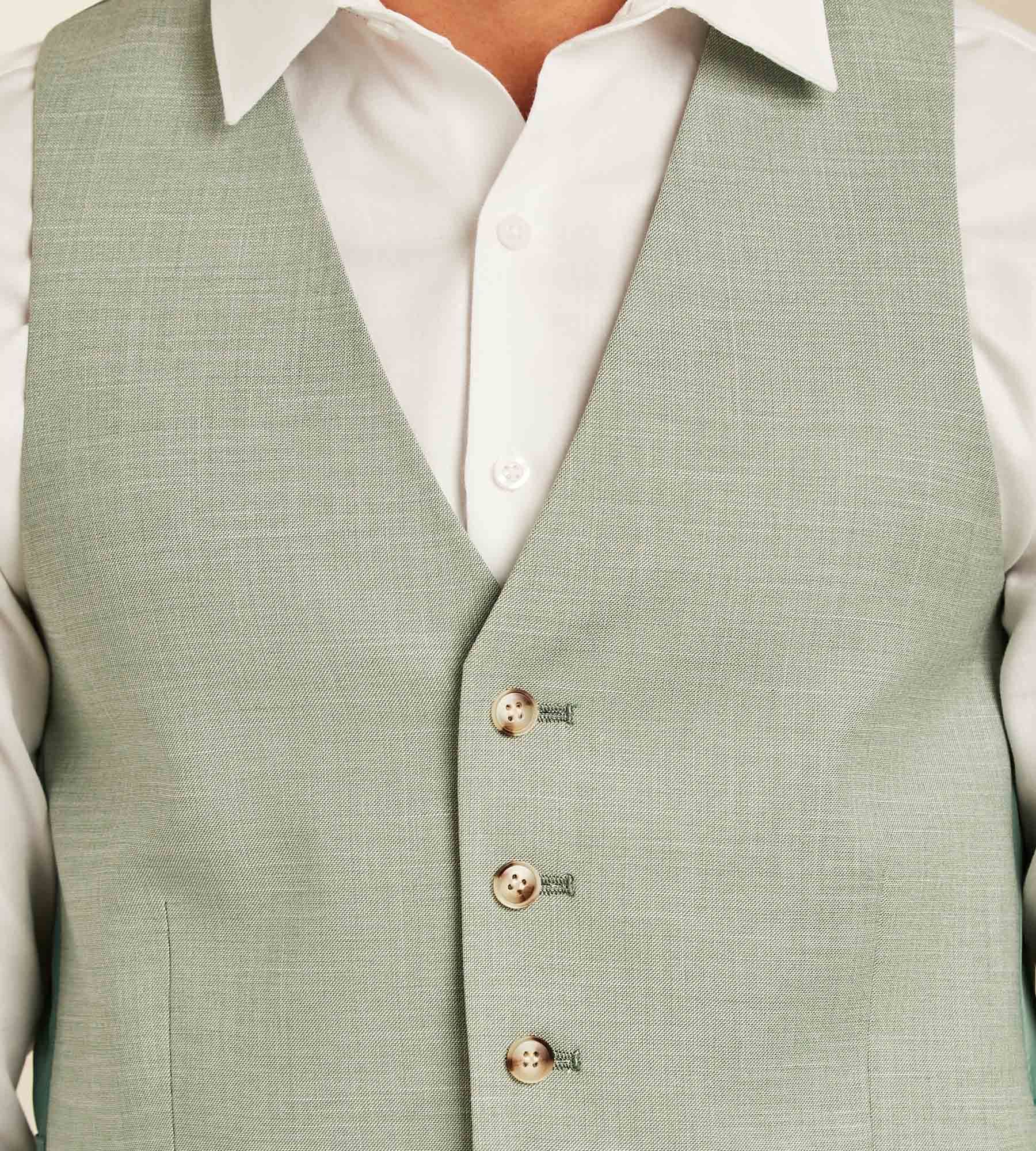 Slim Fit Solid Suit Separate Vest sold by Tip Top product image thumbnail 3