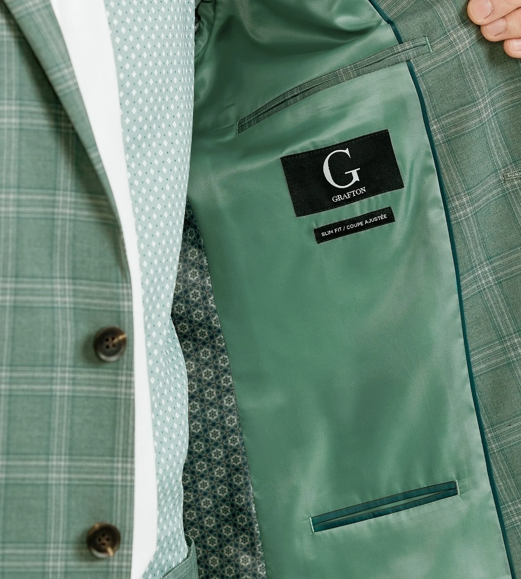 Slim Fit Check Suit sold by Tip Top product image thumbnail 3