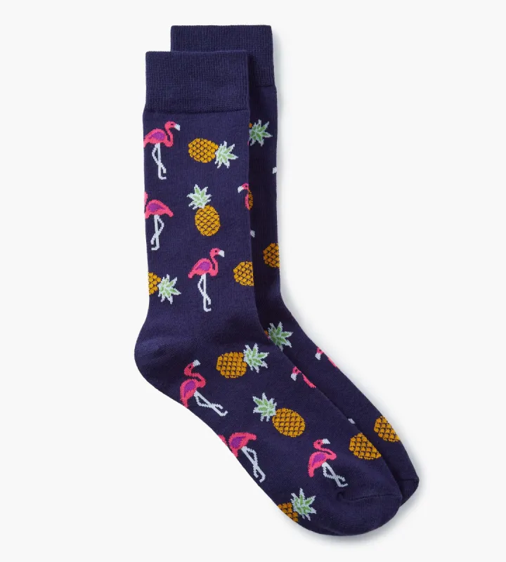 Pineapple Flamingo Socks sold by Tip Top