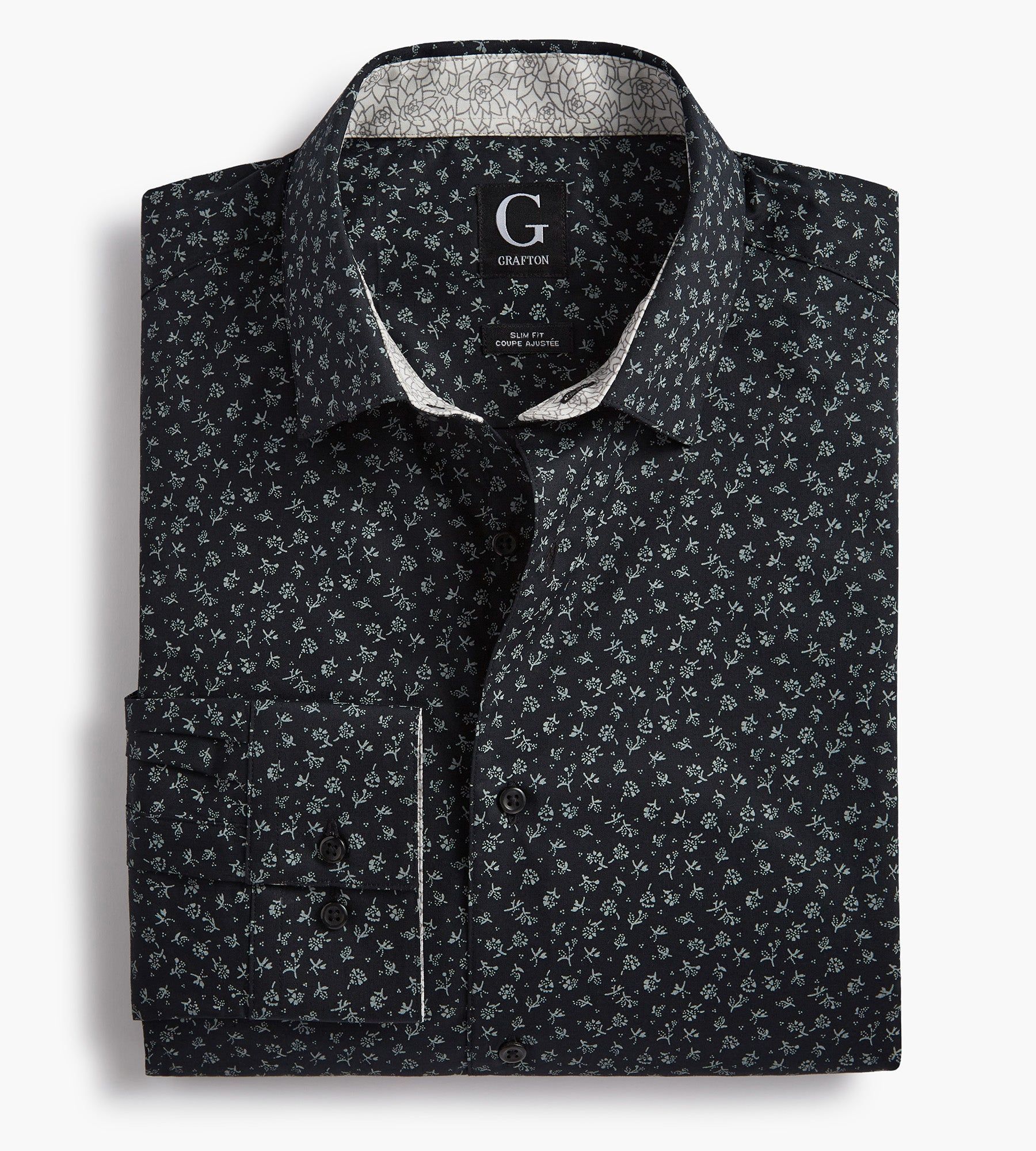 Slim Fit Floral Print Performance Dress Shirt sold by Tip Top