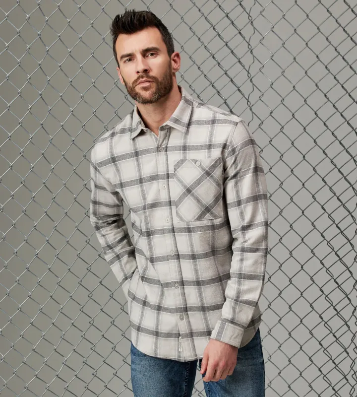 Modern Fit Long Sleeve Plaid Sport Shirt sold by Tip Top