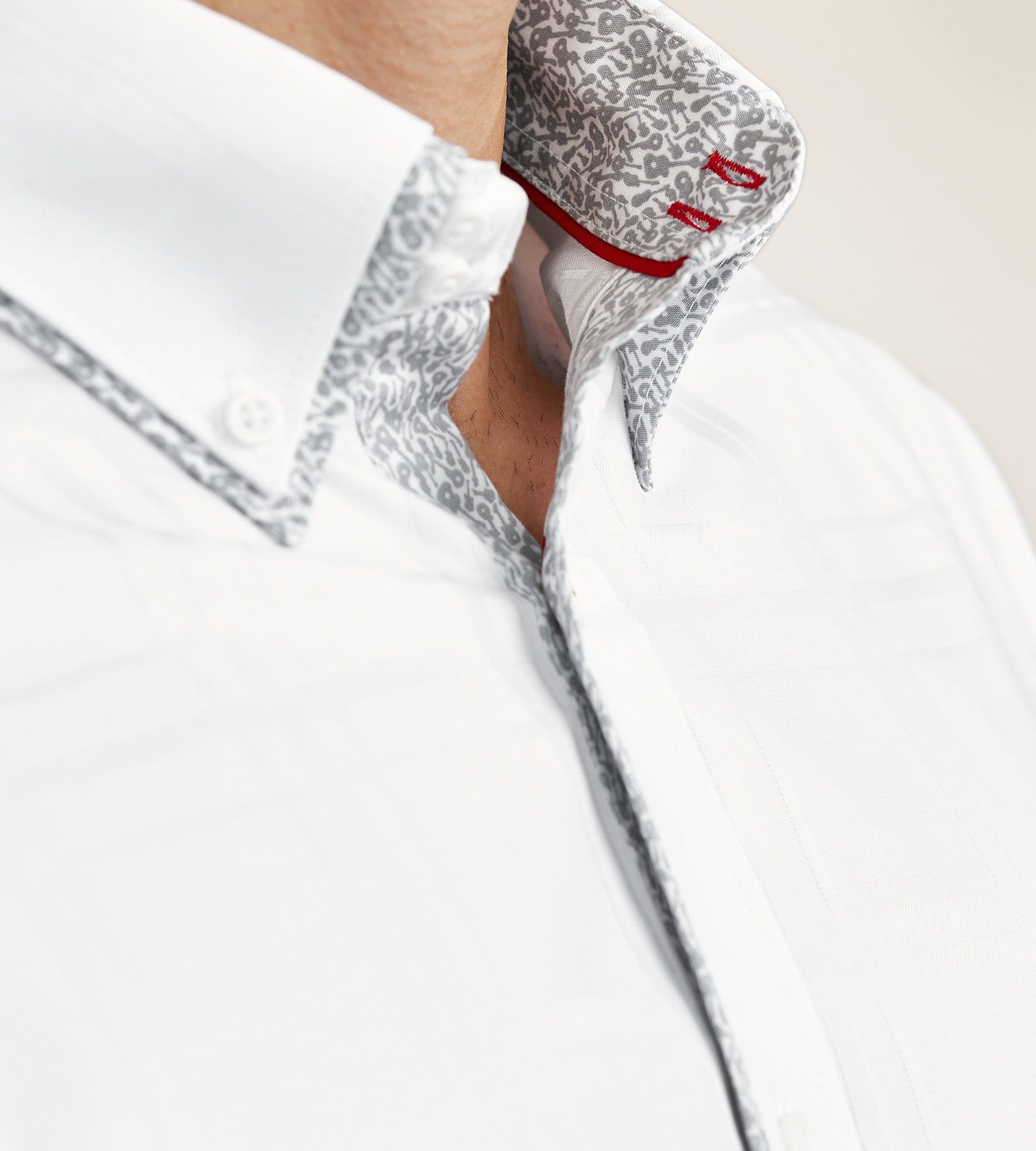 Modern Fit Long Sleeve Double-Collar Jacquard Sport Shirt sold by Tip Top product image thumbnail 2