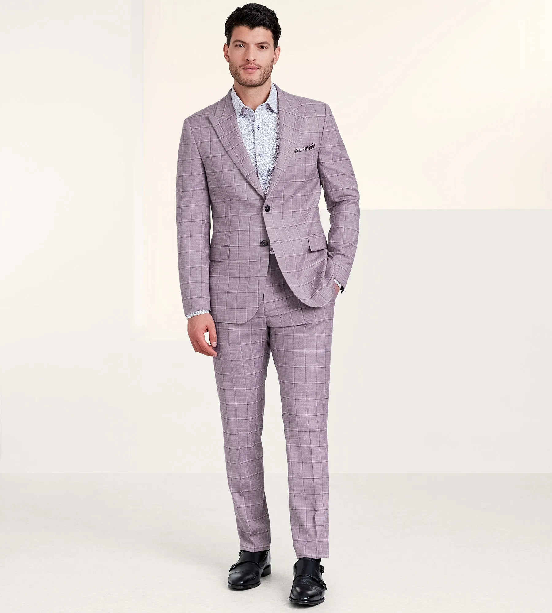Slim Fit Check Suit Separate Jacket sold by Tip Top product image thumbnail 5