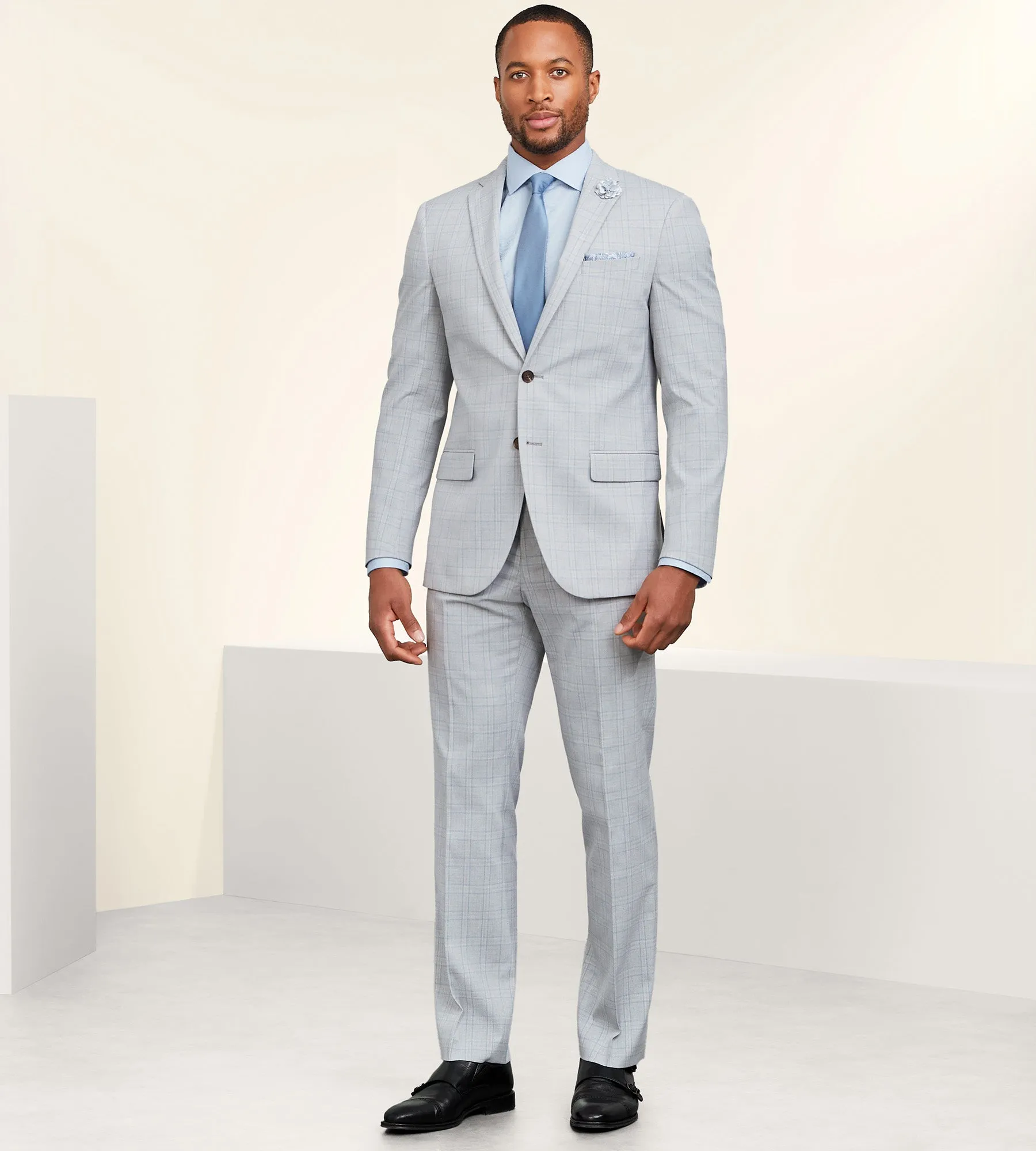 Modern Fit Check Suit sold by Tip Top product image thumbnail 5
