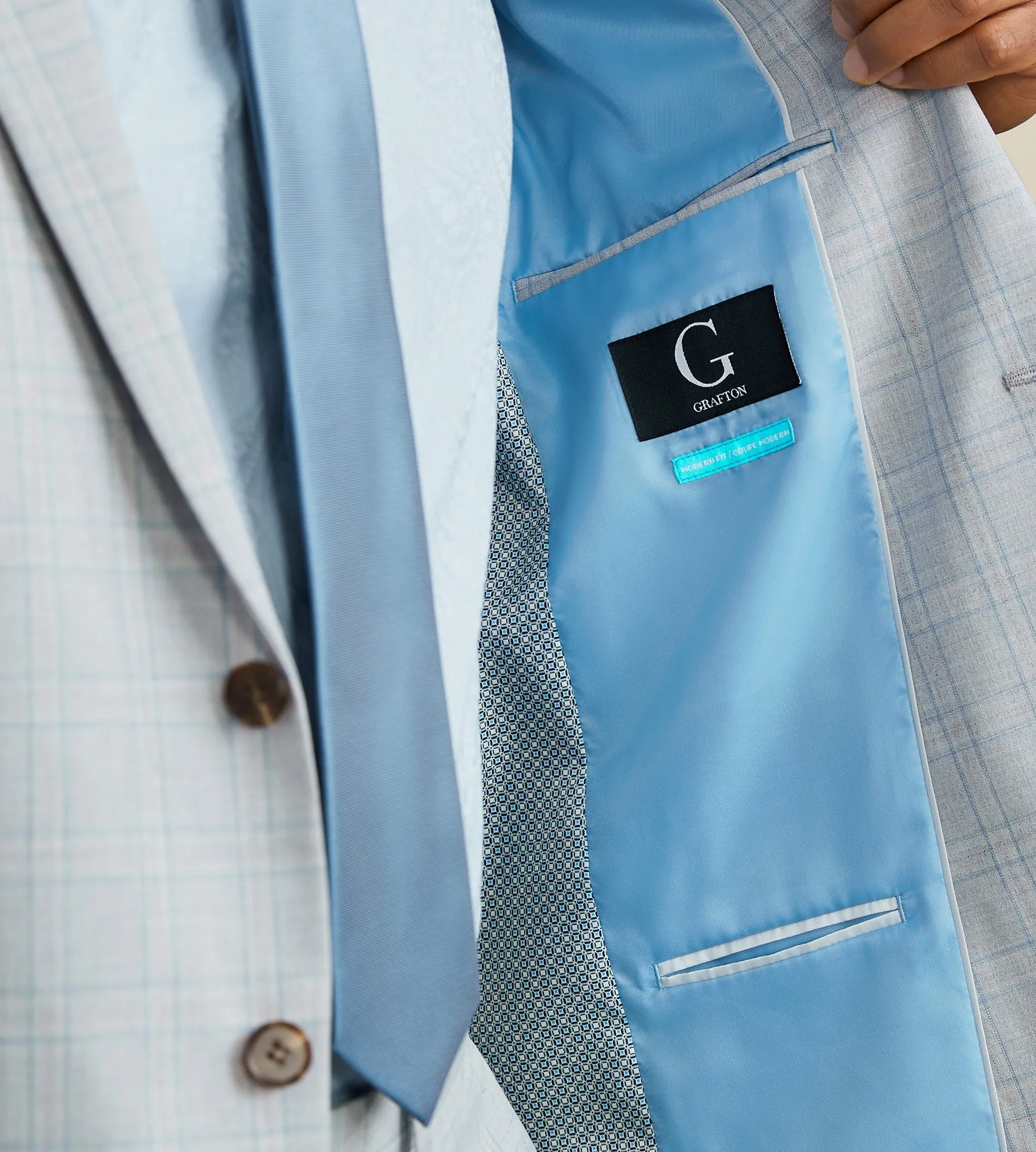 Modern Fit Check Suit sold by Tip Top product image thumbnail 3