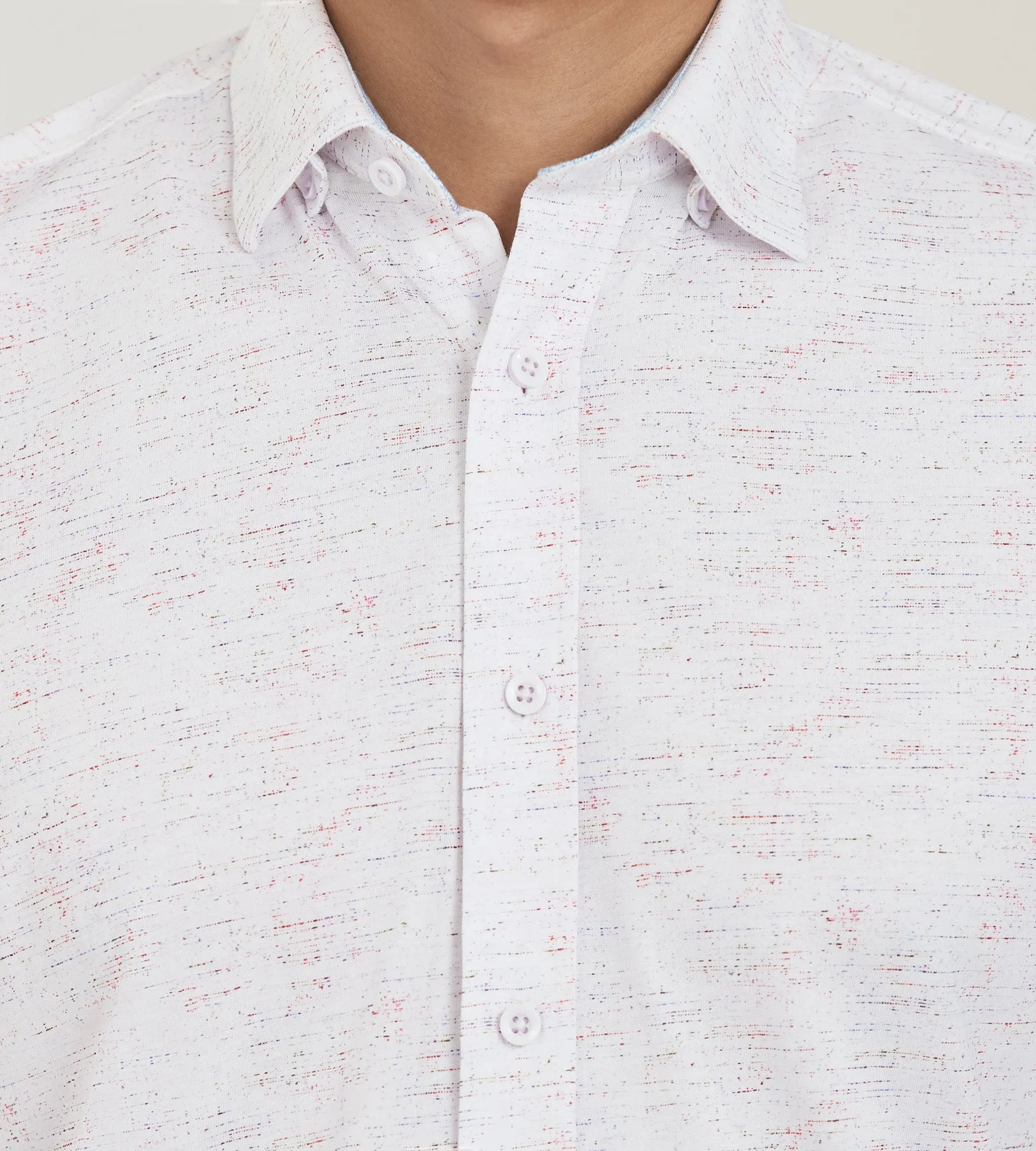 Modern Fit 360° Stretch Textured Print Short Sleeve Sport Shirt sold by Tip Top product image thumbnail 2