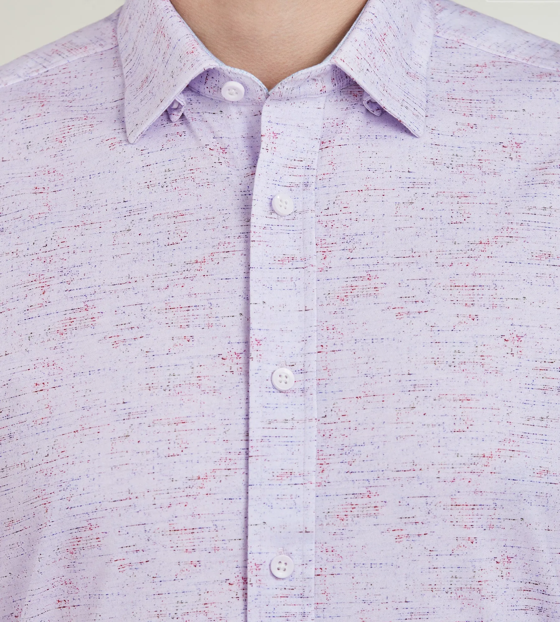 Modern Fit 360° Stretch Textured Print Short Sleeve Sport Shirt sold by Tip Top product image thumbnail 4