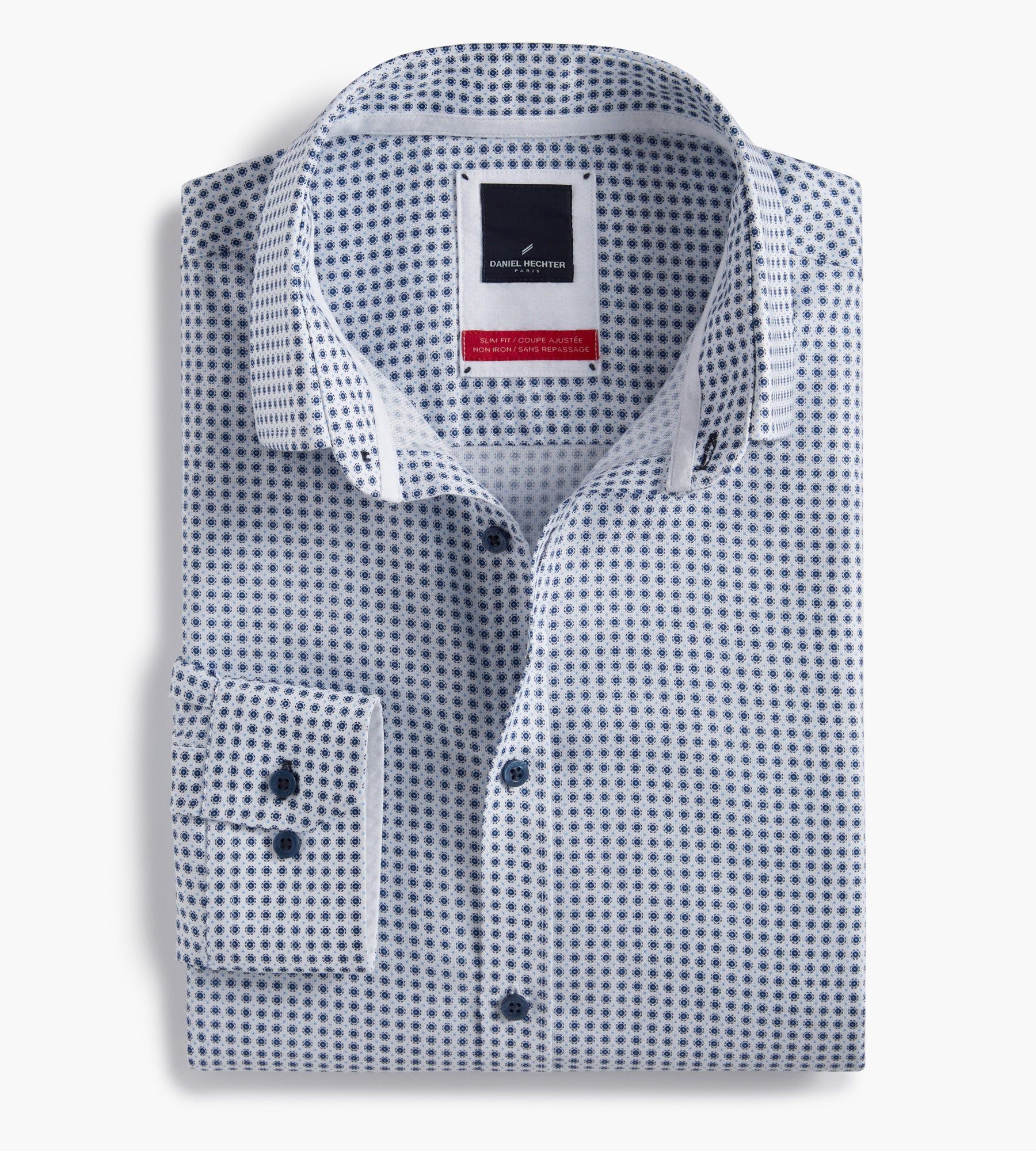 Slim Fit Dot Print Dress Shirt sold by Tip Top