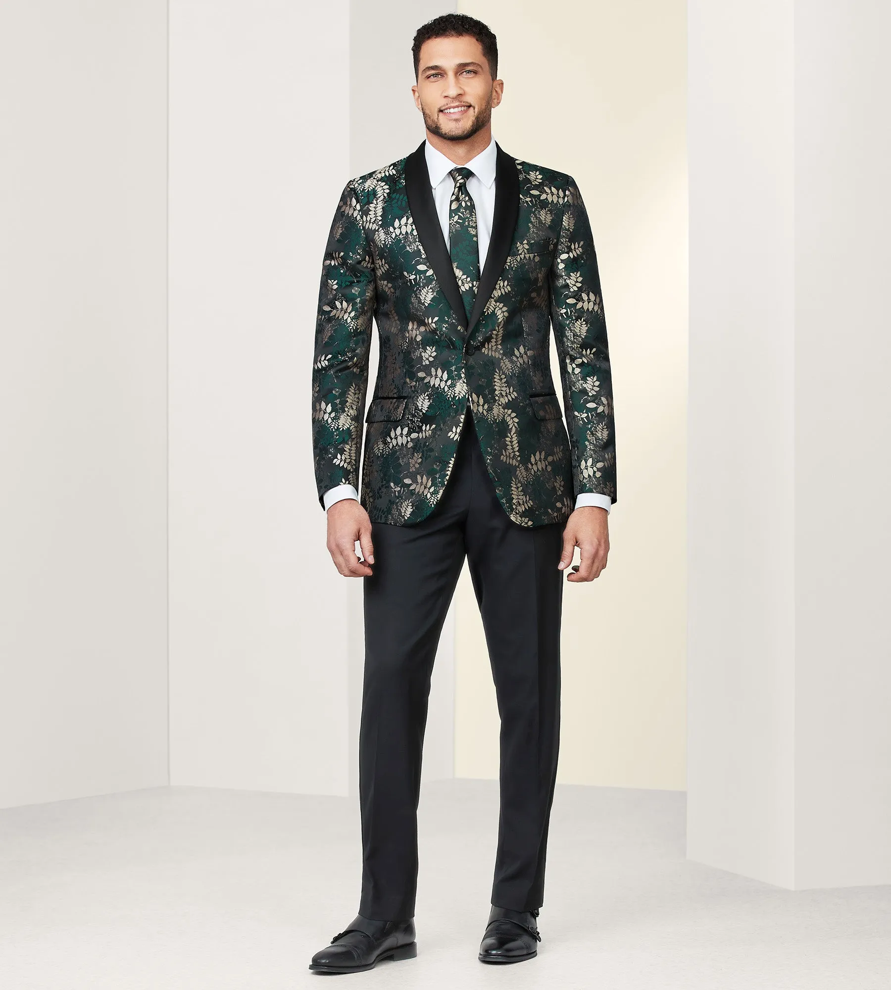 Slim Fit Jacquard Tuxedo Jacket sold by Tip Top product image thumbnail 4
