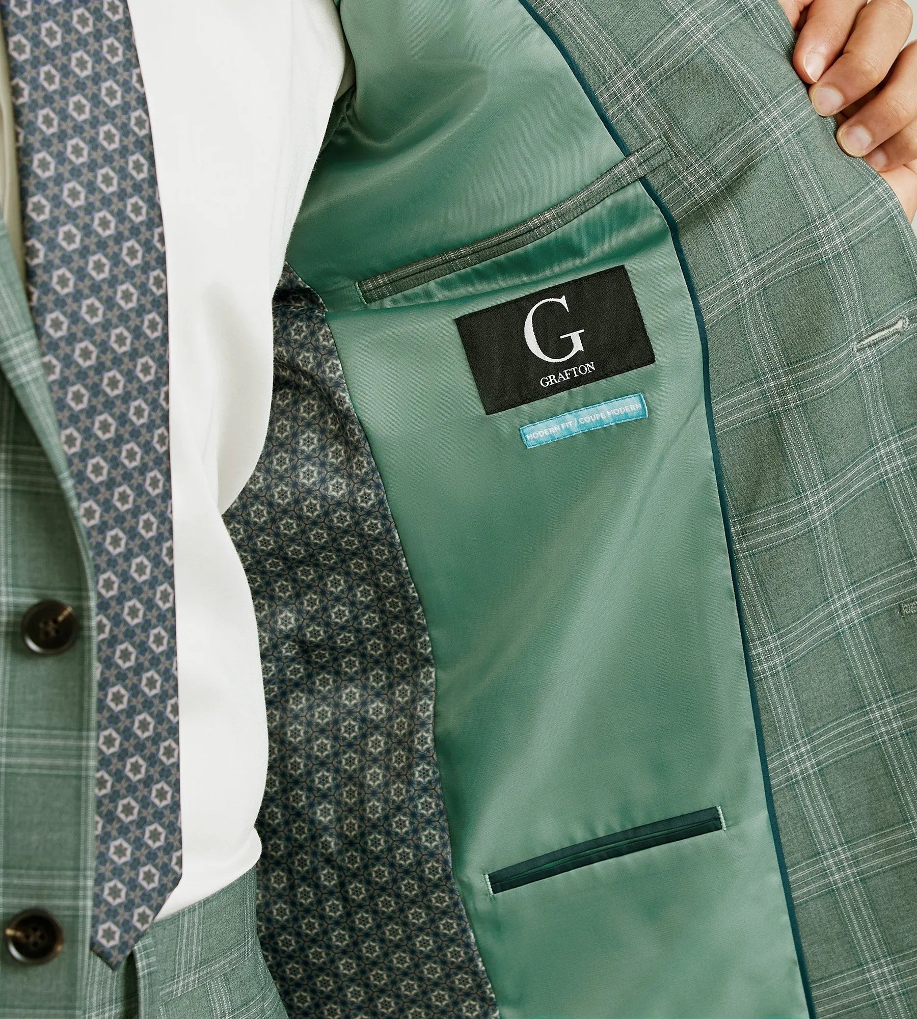 Modern Fit Check Suit Separate Jacket sold by Tip Top product image thumbnail 3