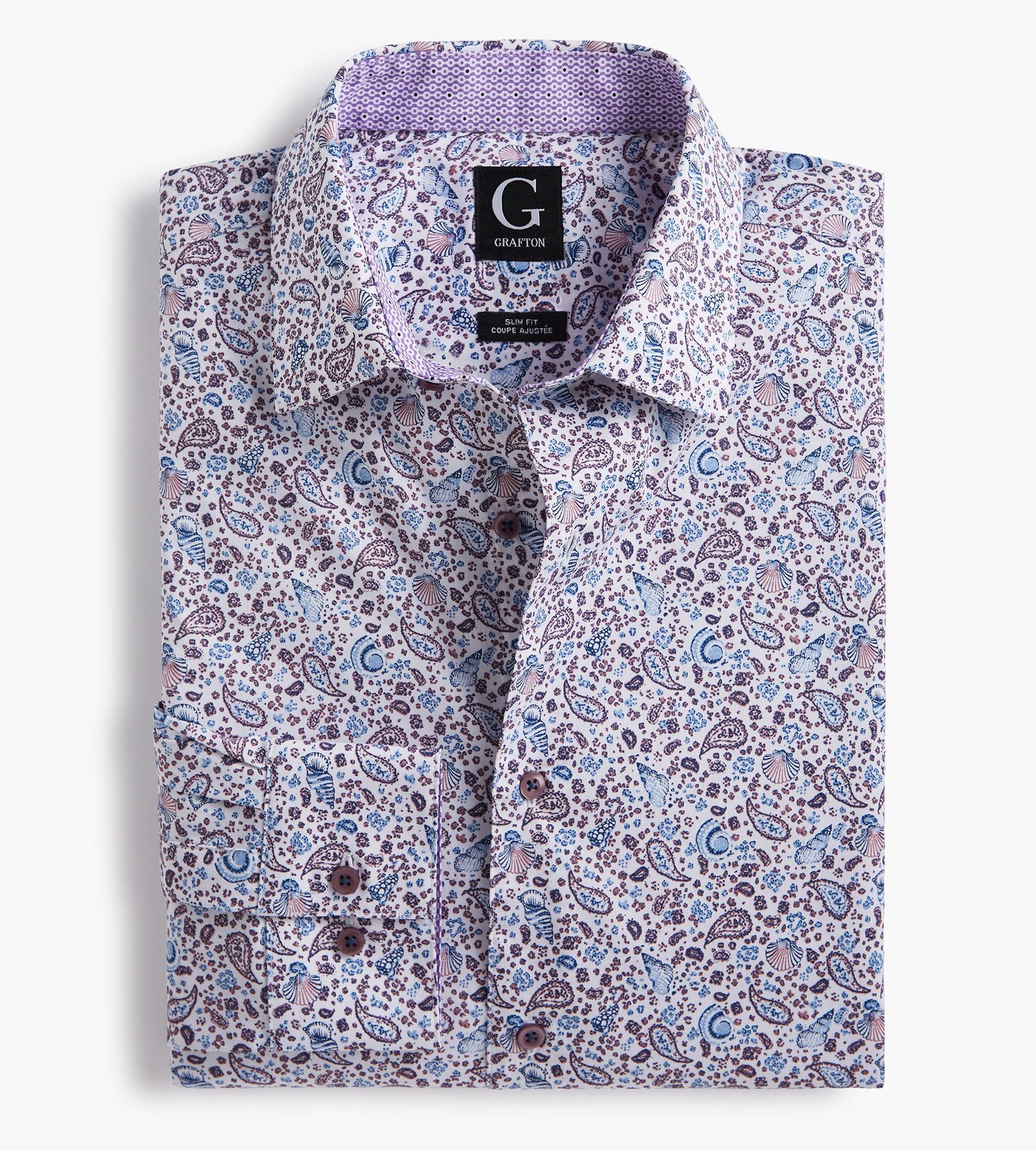Slim Fit Paisley Print Performance Dress Shirt sold by Tip Top