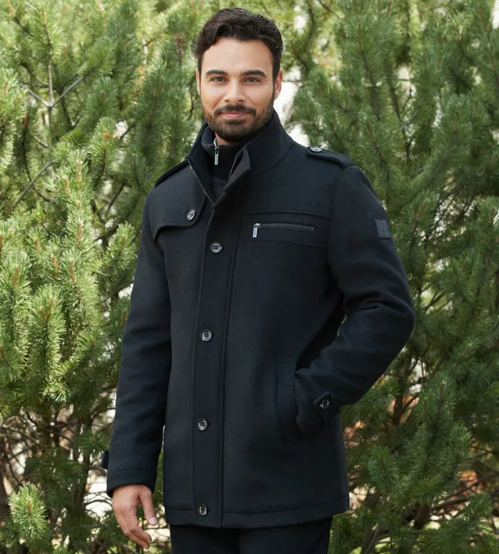 Modern Fit Mid-Length Field Coat with Bib sold by Tip Top