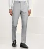 Slim Fit Light Grey Solid Suit Pant sold by Tip Top