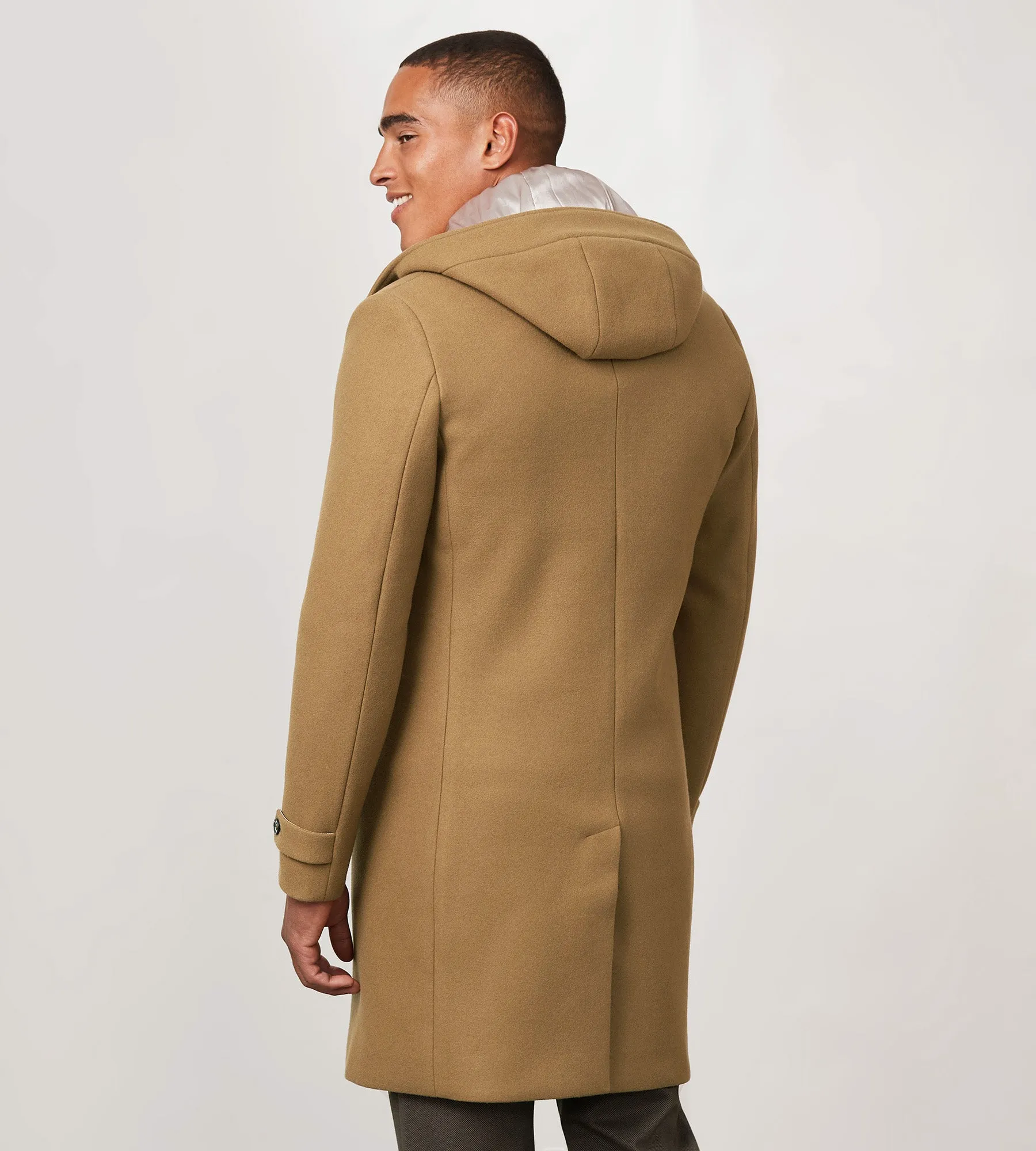 Modern Fit 4-Way Stretch Wool Coat with Removable Hood sold by Tip Top product image thumbnail 5