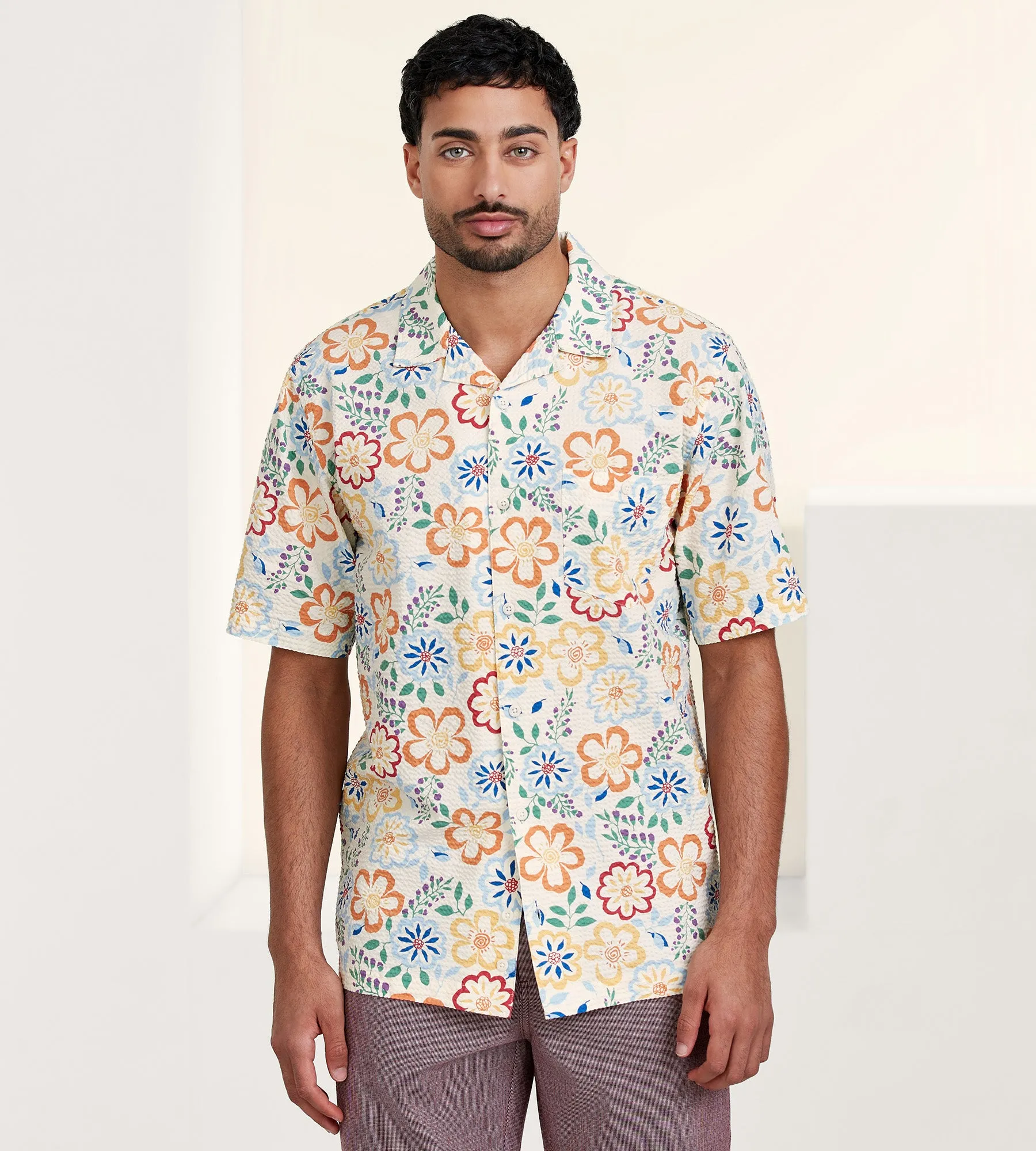 Modern Fit Printed Short Sleeve Resort Sport Shirt sold by Tip Top