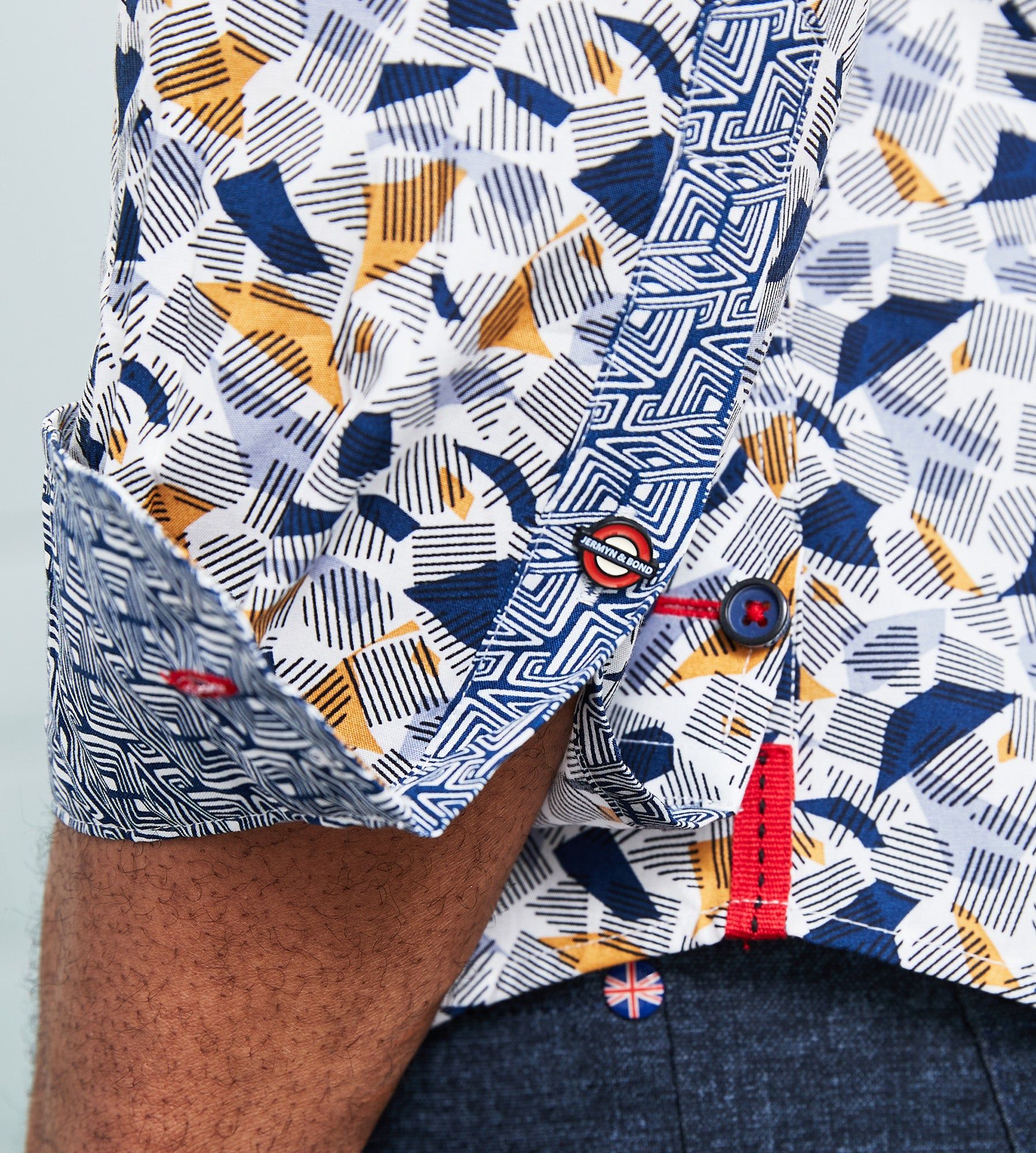 Modern Fit Long Sleeve Double-Collar Printed Sport Shirt sold by Tip Top product image thumbnail 4