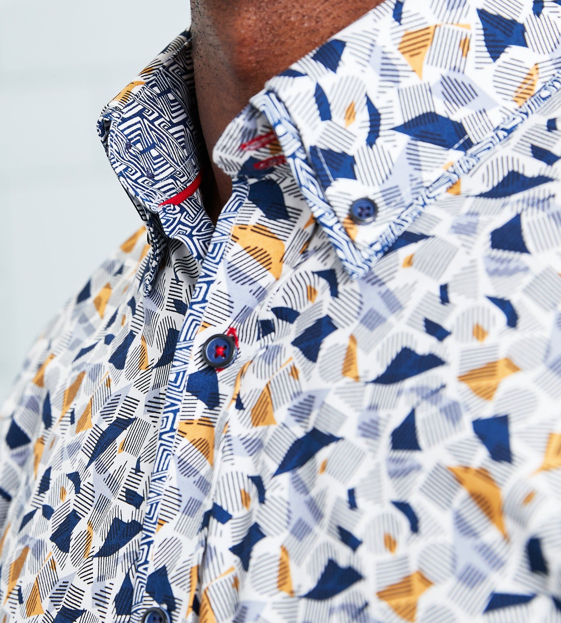 Modern Fit Long Sleeve Double-Collar Printed Sport Shirt sold by Tip Top product image thumbnail 3