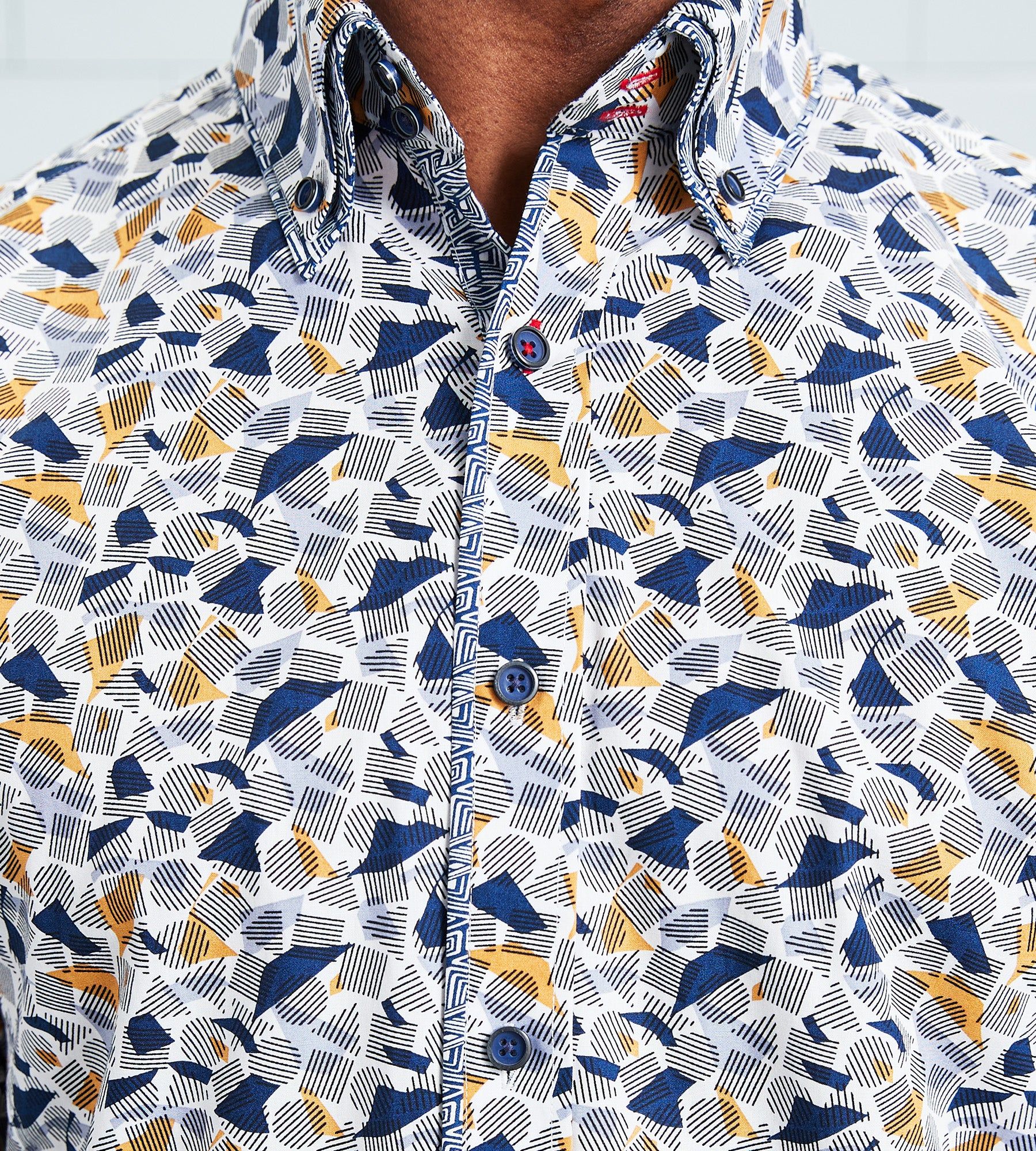 Modern Fit Long Sleeve Double-Collar Printed Sport Shirt sold by Tip Top product image thumbnail 2