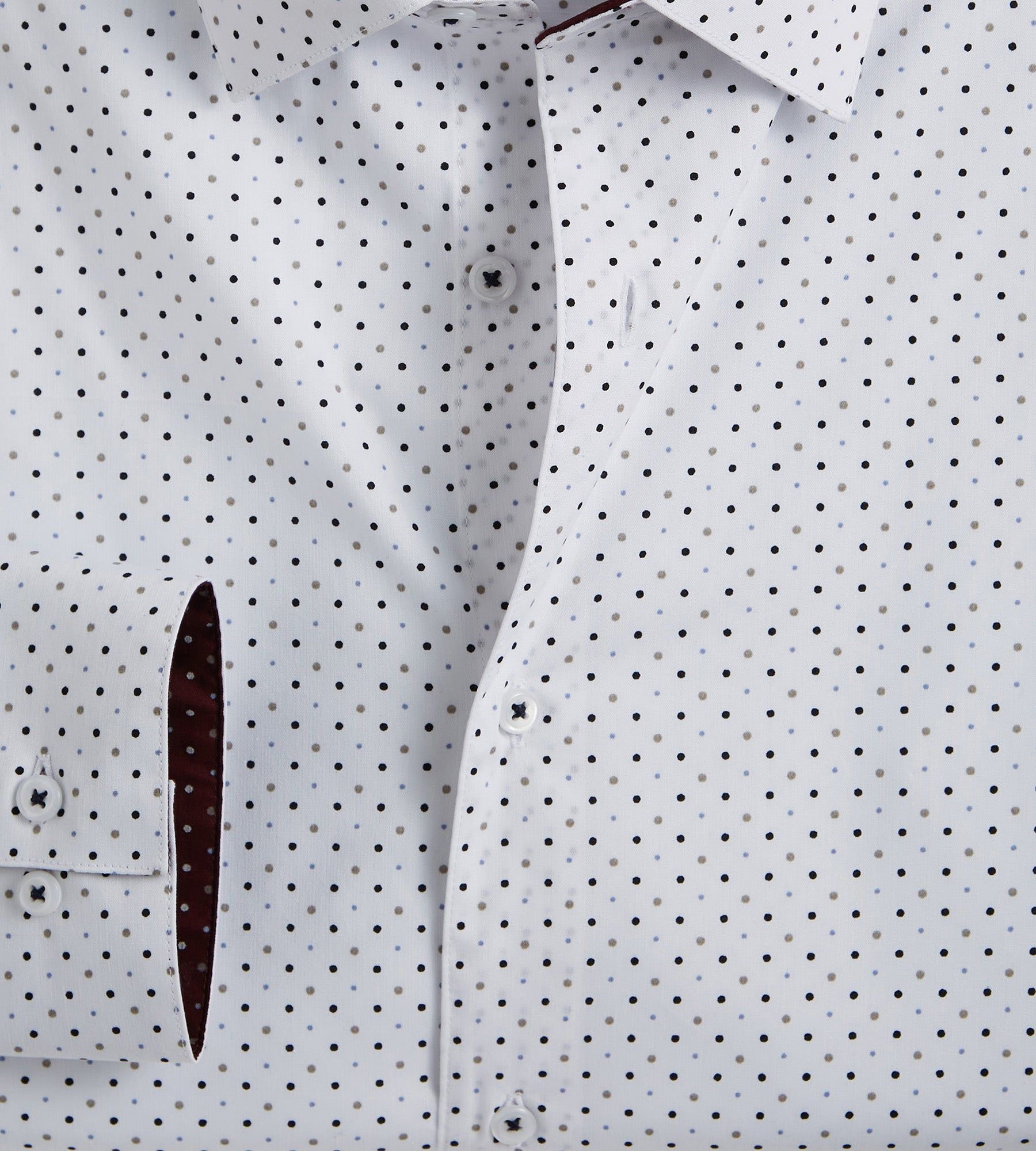 Slim Fit Dot Print Performance Dress Shirt sold by Tip Top product image thumbnail 2