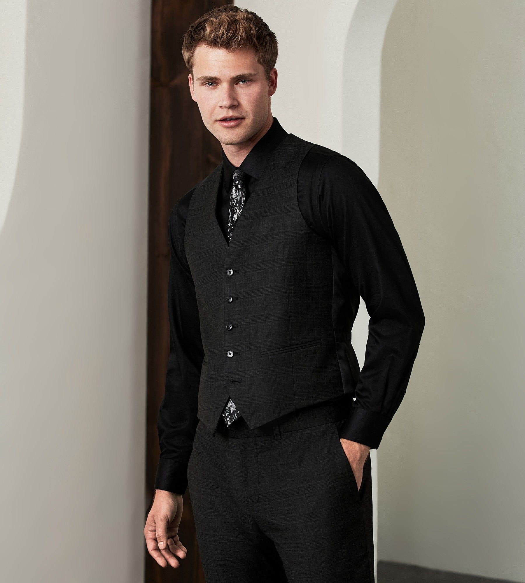 Stretch Check Suit Separate Vest sold by Tip Top