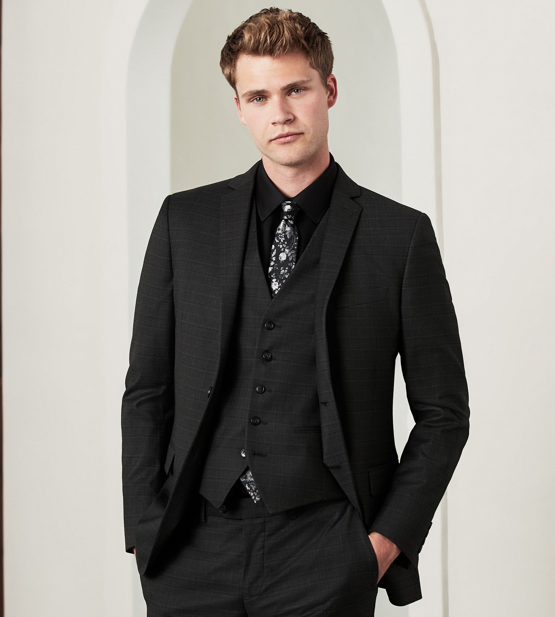 Stretch Check Suit Separate Vest sold by Tip Top product image thumbnail 4