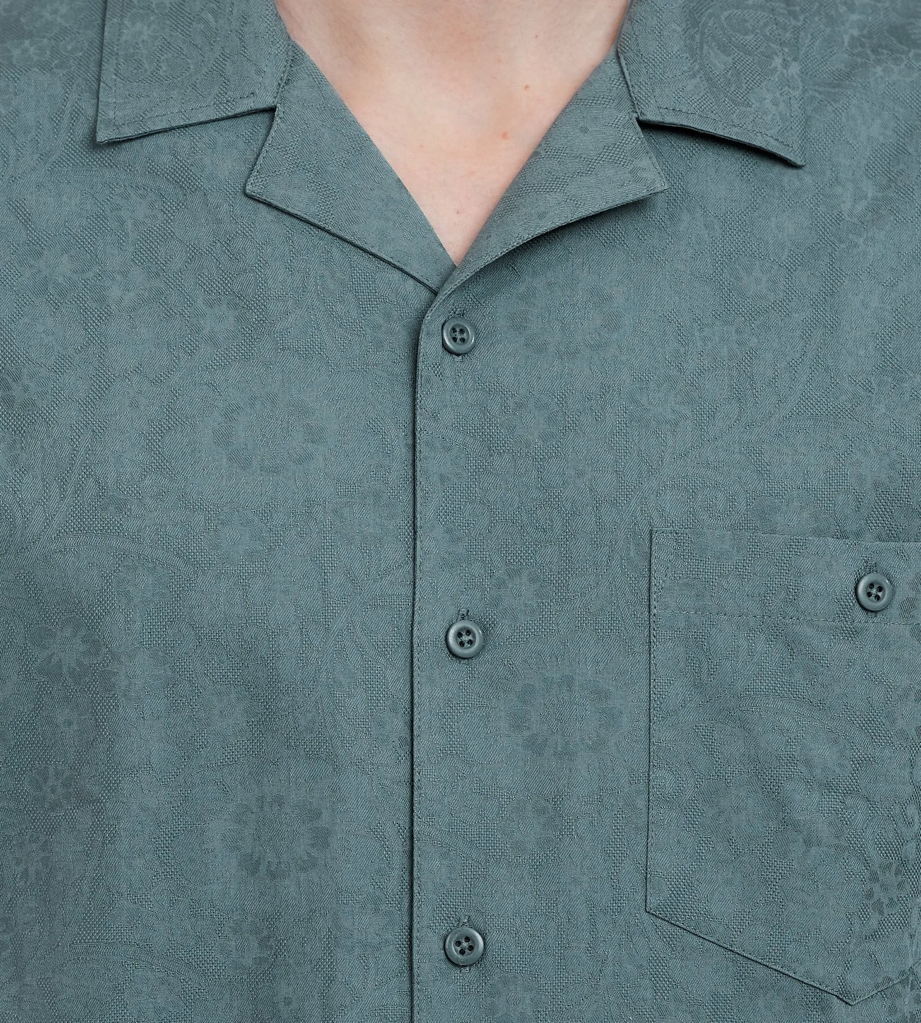 Modern Fit Short Sleeve Solid Textured Resort Sport Shirt sold by Tip Top product image thumbnail 5