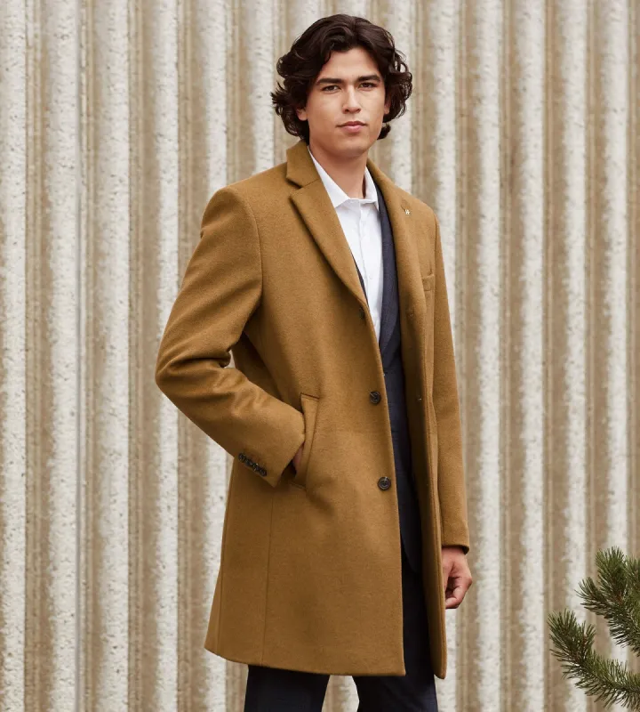 Modern Fit Water-Resistant Long Wool Coat sold by Tip Top