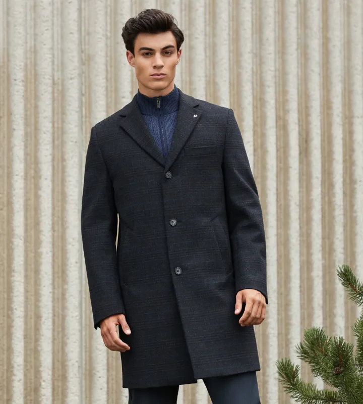 Modern Fit Water-Resistant Long Wool Coat sold by Tip Top