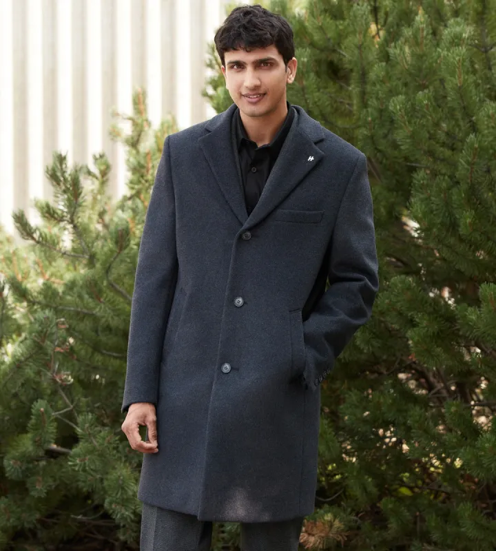 Modern Fit Water-Resistant Long Wool Coat sold by Tip Top