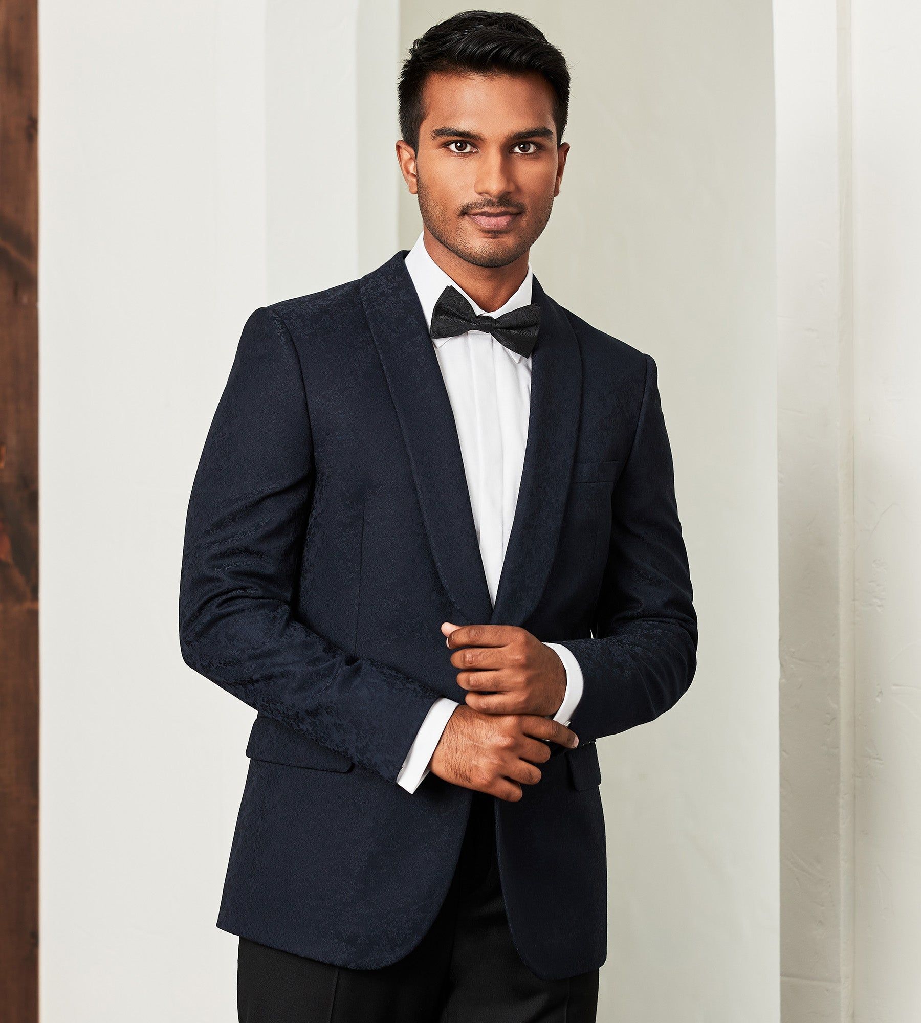 Slim Fit Stretch Jacquard Tuxedo Jacket sold by Tip Top