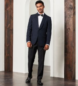 Slim Fit Stretch Jacquard Tuxedo Jacket sold by Tip Top